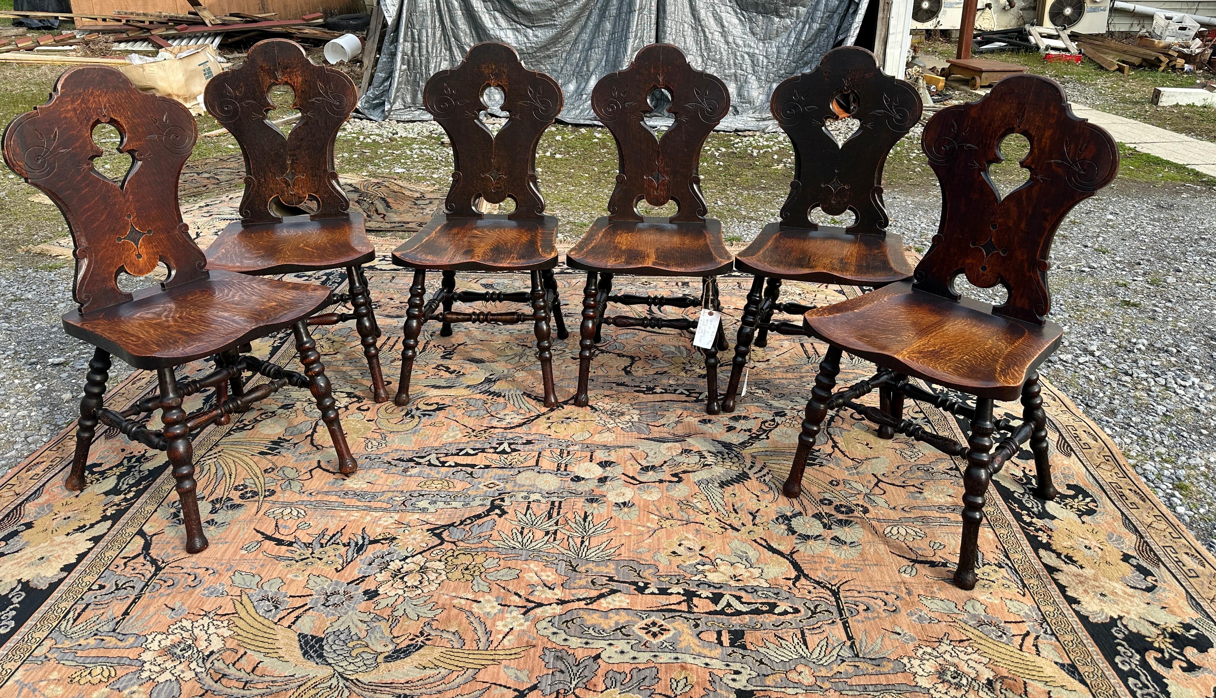 20th Century Antique A&C Set of 6 chairs - Stickley, Limbert Era