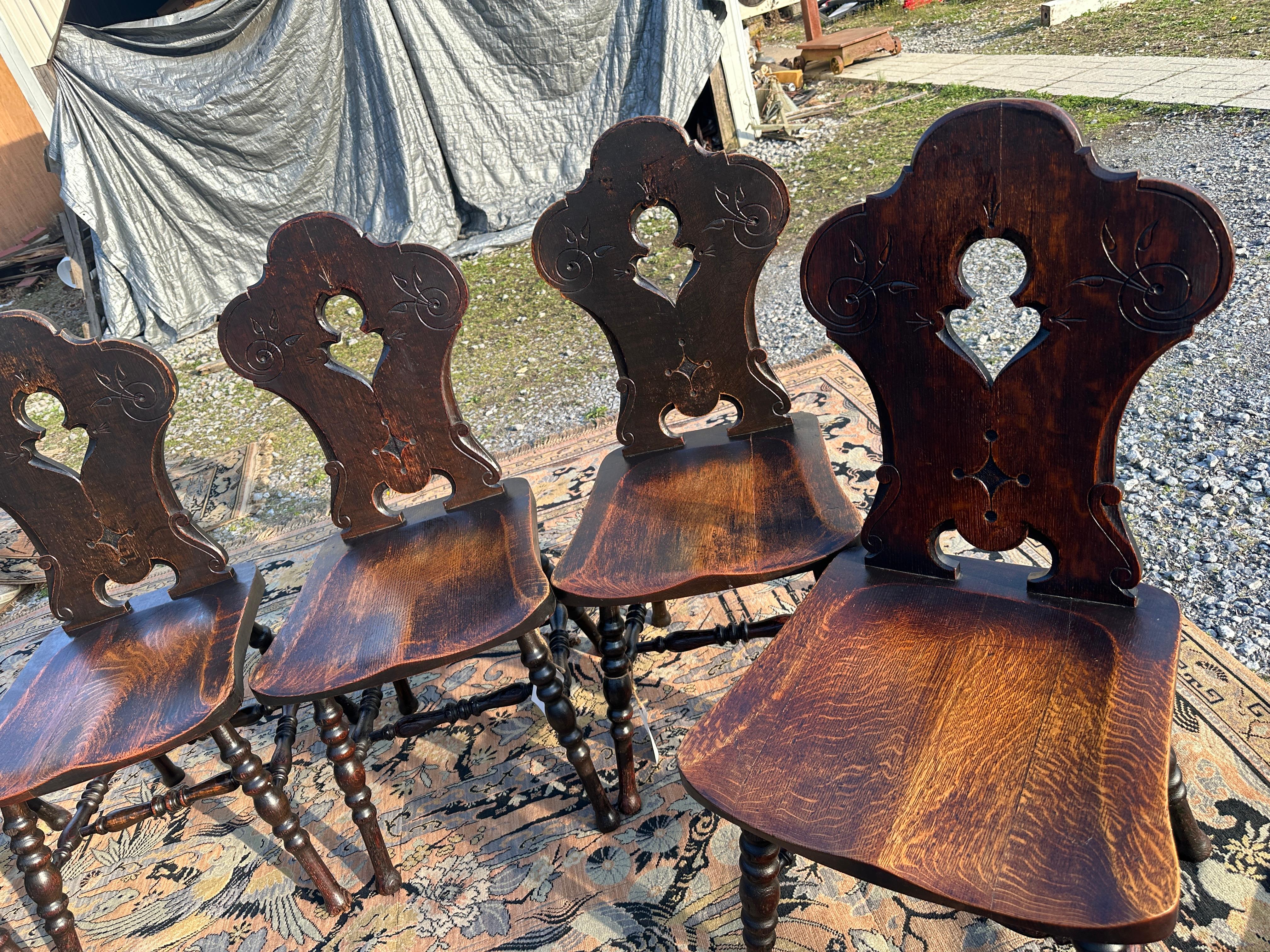 Oak Antique A&C Set of 6 chairs - Stickley, Limbert Era