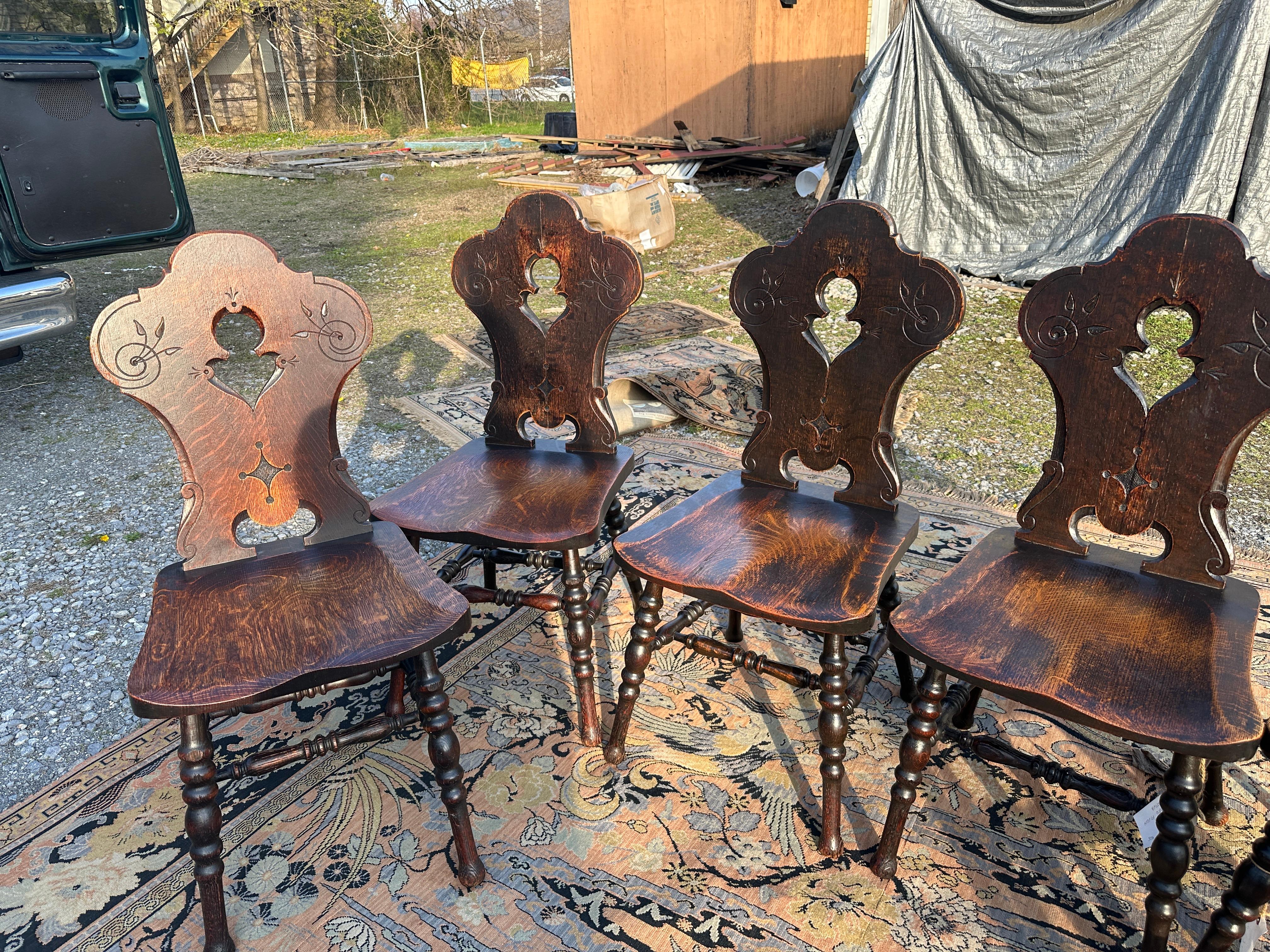 Antique A&C Set of 6 chairs - Stickley, Limbert Era 1