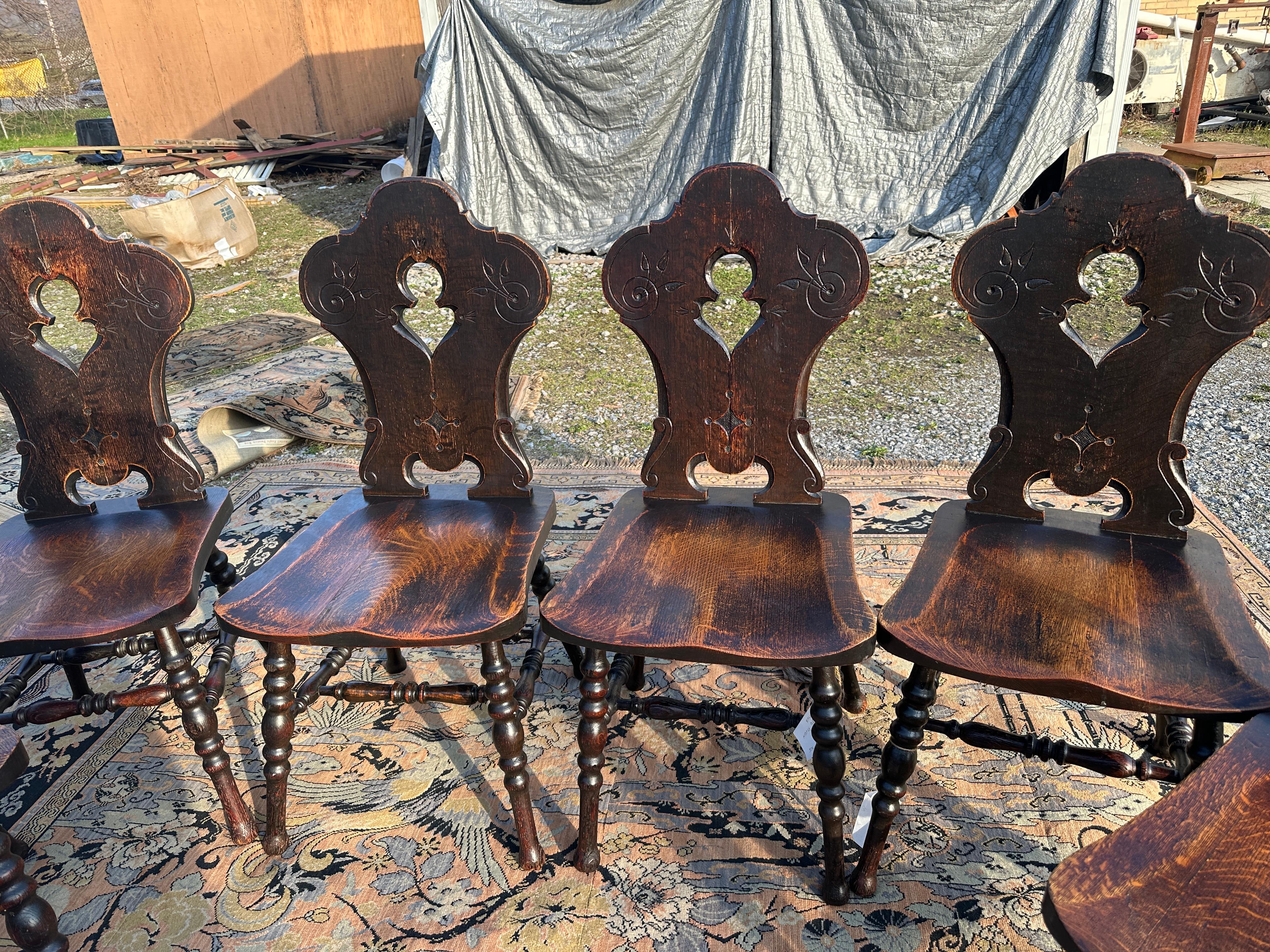 Antique A&C Set of 6 chairs - Stickley, Limbert Era 2