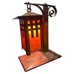 Antike A&C Tischlampe aus den frühen 1900er Jahren.