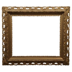 Antique Acanthus Leaf Gilt Wood Reticulated Picture Art Mirror Frame Fits 20x24
