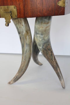 Antique Accent Horn Table