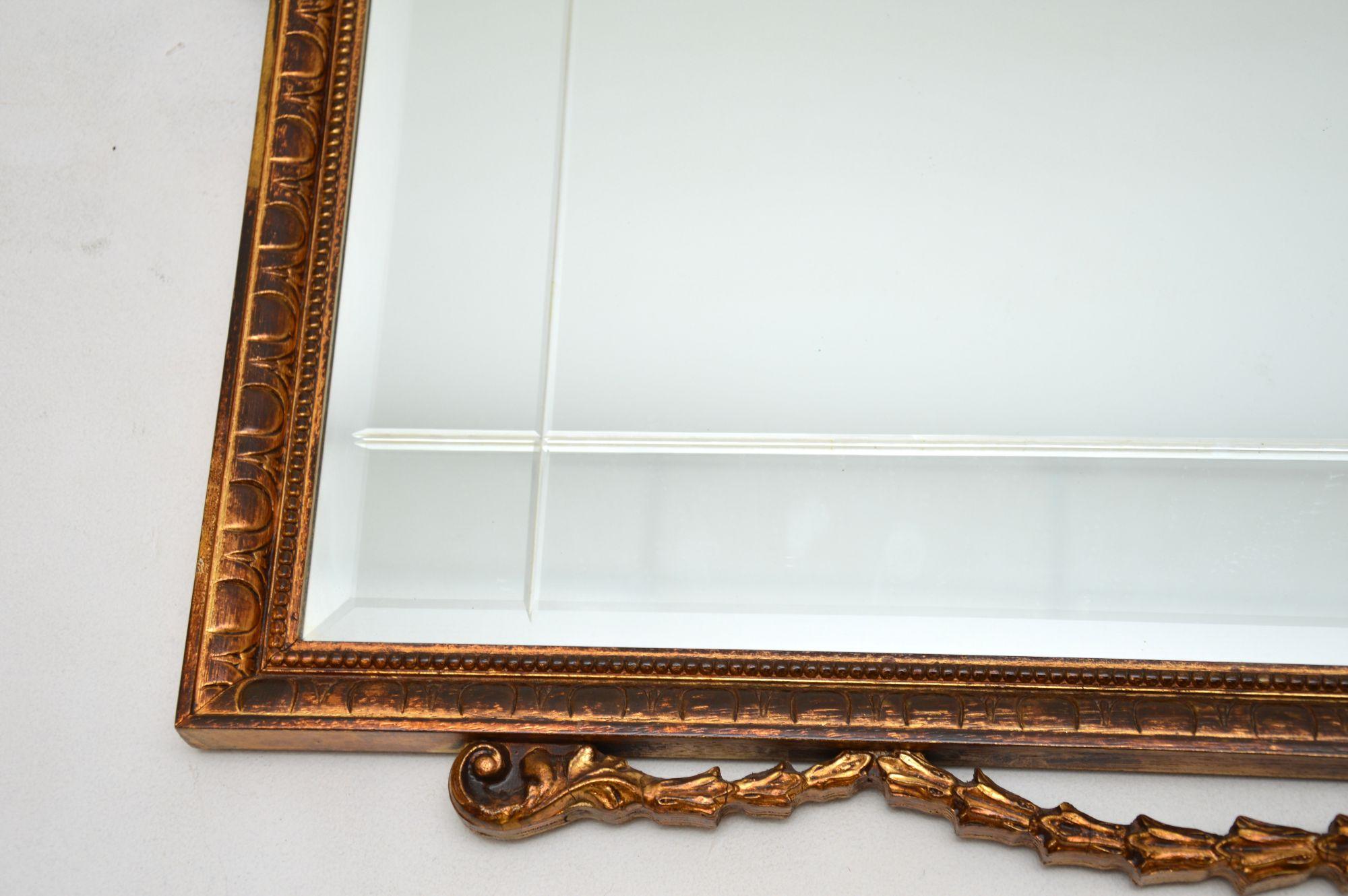 Mid-20th Century Antique Adam Style Gilt Wood Mirror For Sale