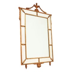 Miroir ancien en bois doré de style Adam