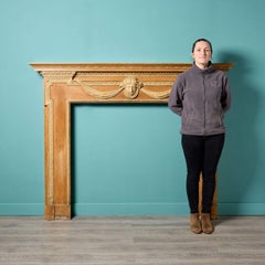 Antique Adam Style Pine & Gesso Fire Mantel