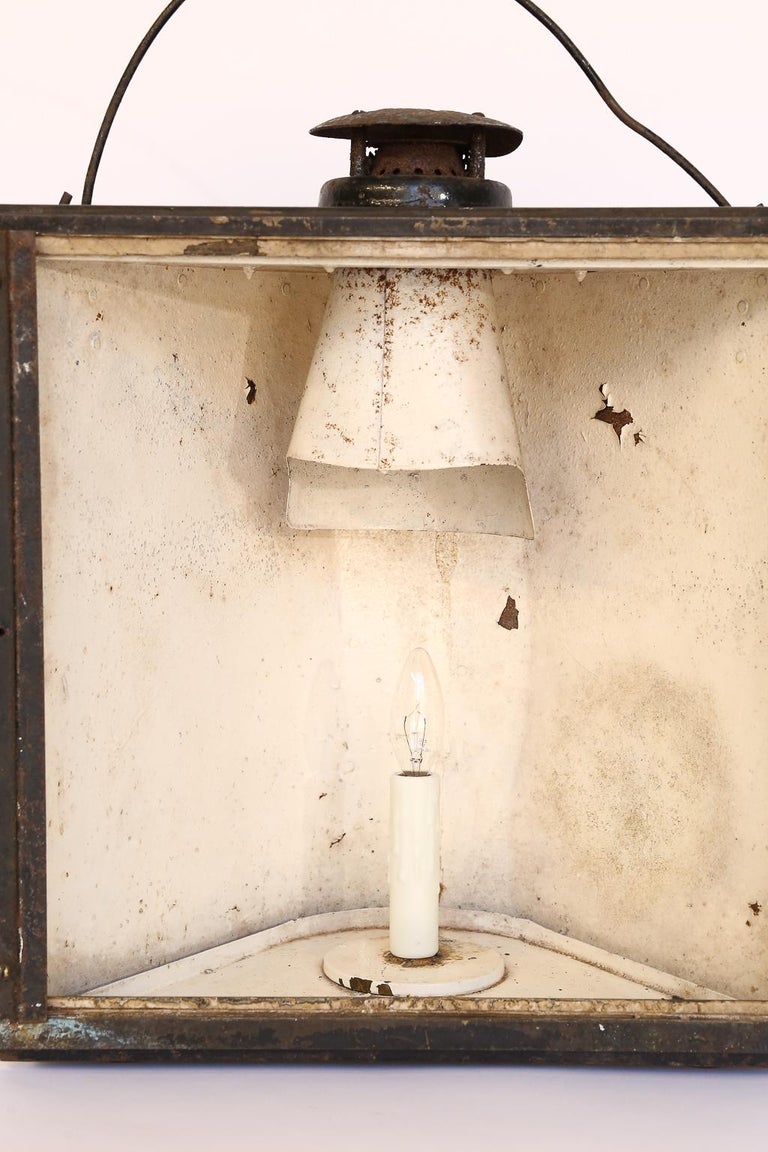 Antique Adams and Westlake Adlake Non Sweating Chicago Lantern at