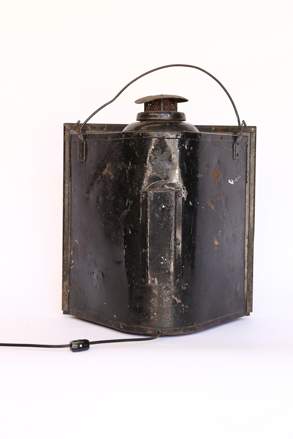 Antique Adams and Westlake Adlake Non Sweating Chicago Lantern In Distressed Condition In Houston, TX