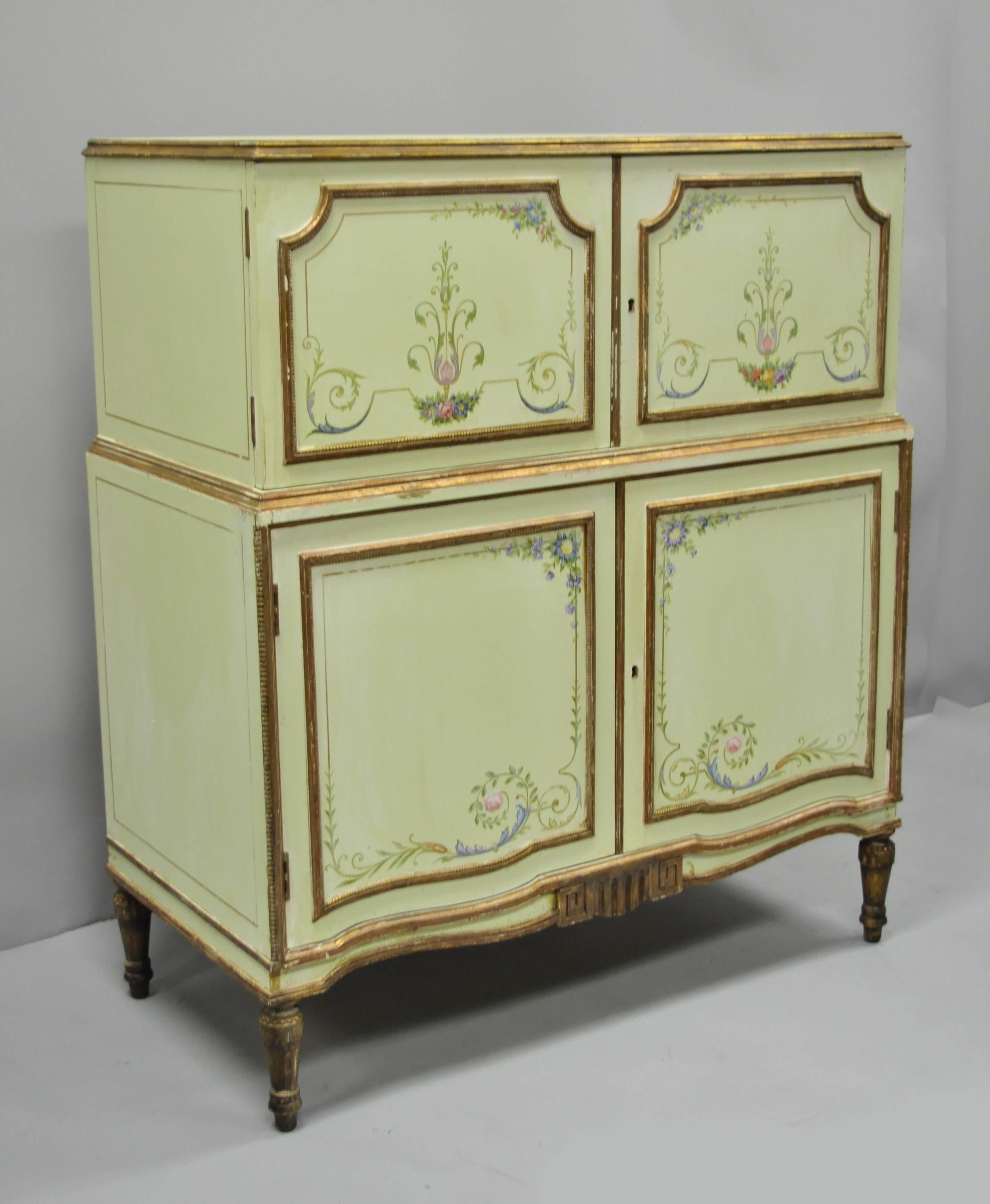 Antique Adams Style Green Painted Chest of Drawers Dresser by New York Galleries 5