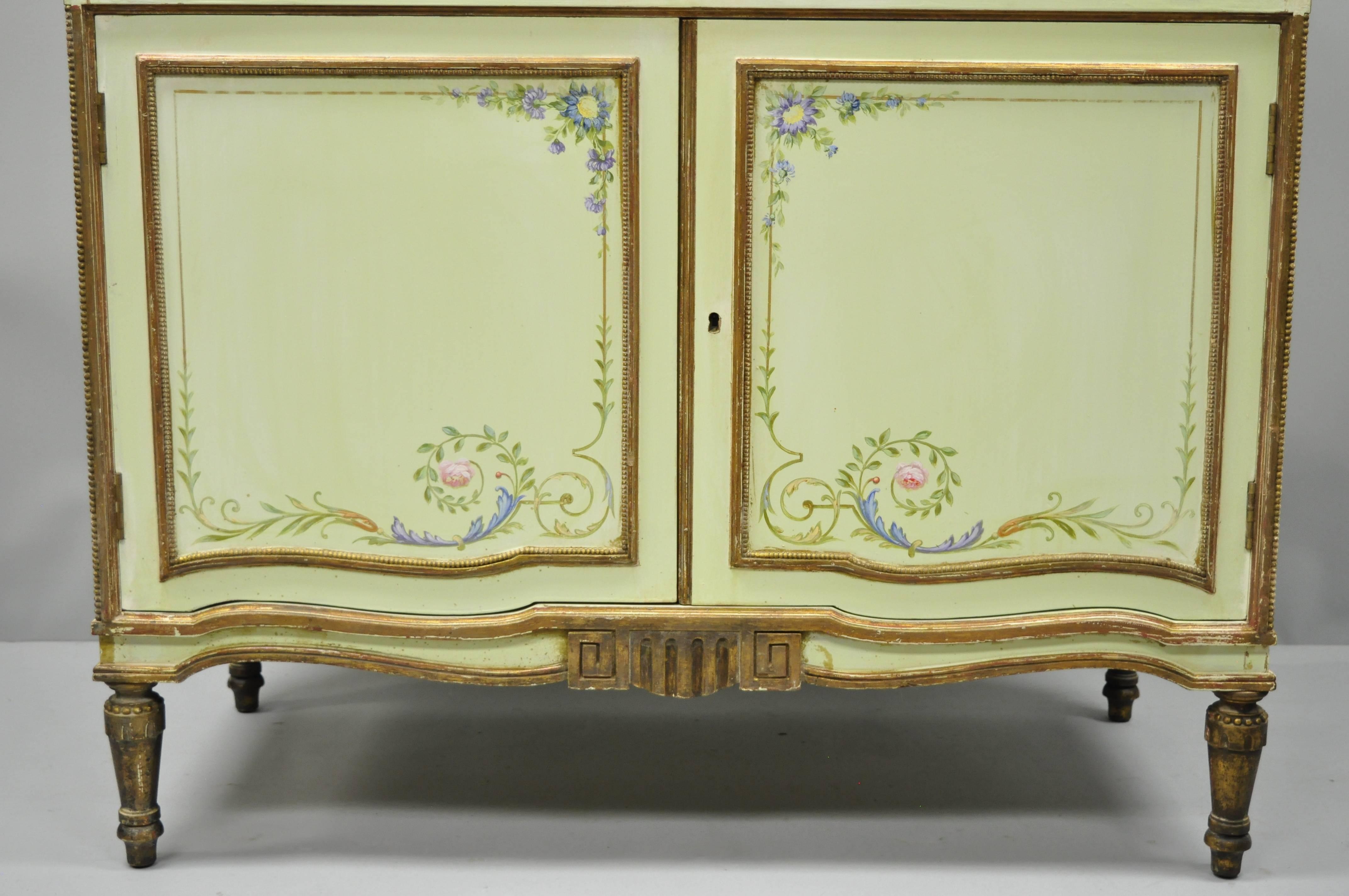 American Antique Adams Style Green Painted Chest of Drawers Dresser by New York Galleries