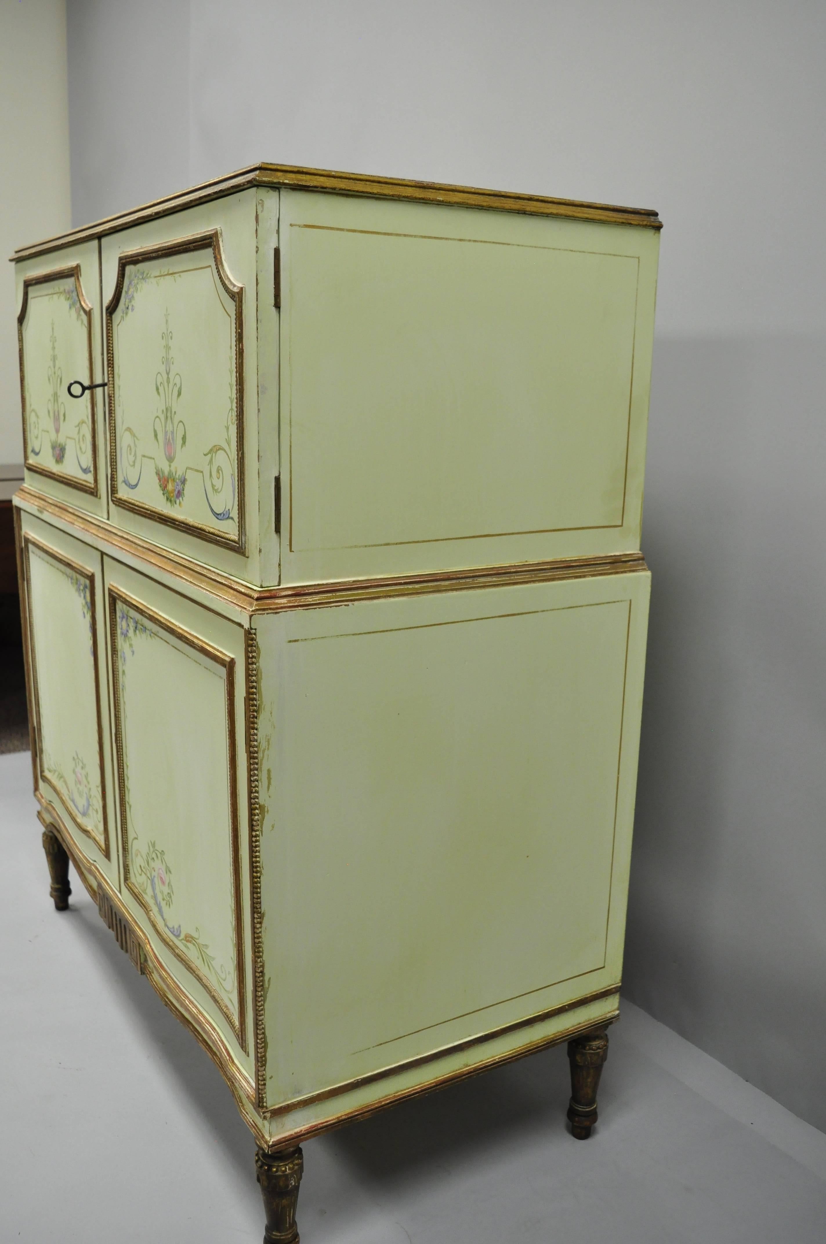 Antique Adams Style Green Painted Chest of Drawers Dresser by New York Galleries 2