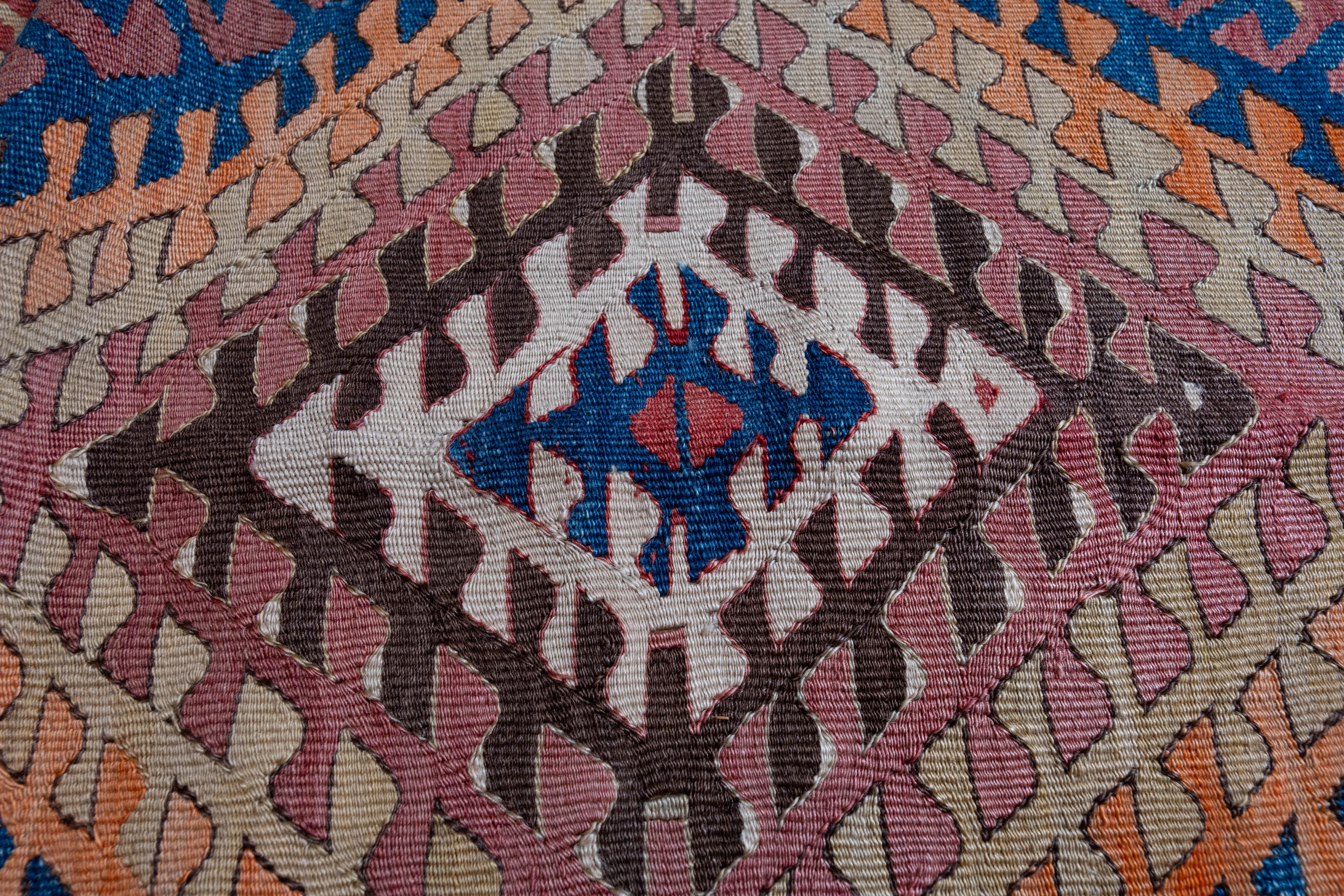 Antique Adiyaman Kilim Rug Wool Old Eastern Anatolian Turkish Carpet For Sale 1