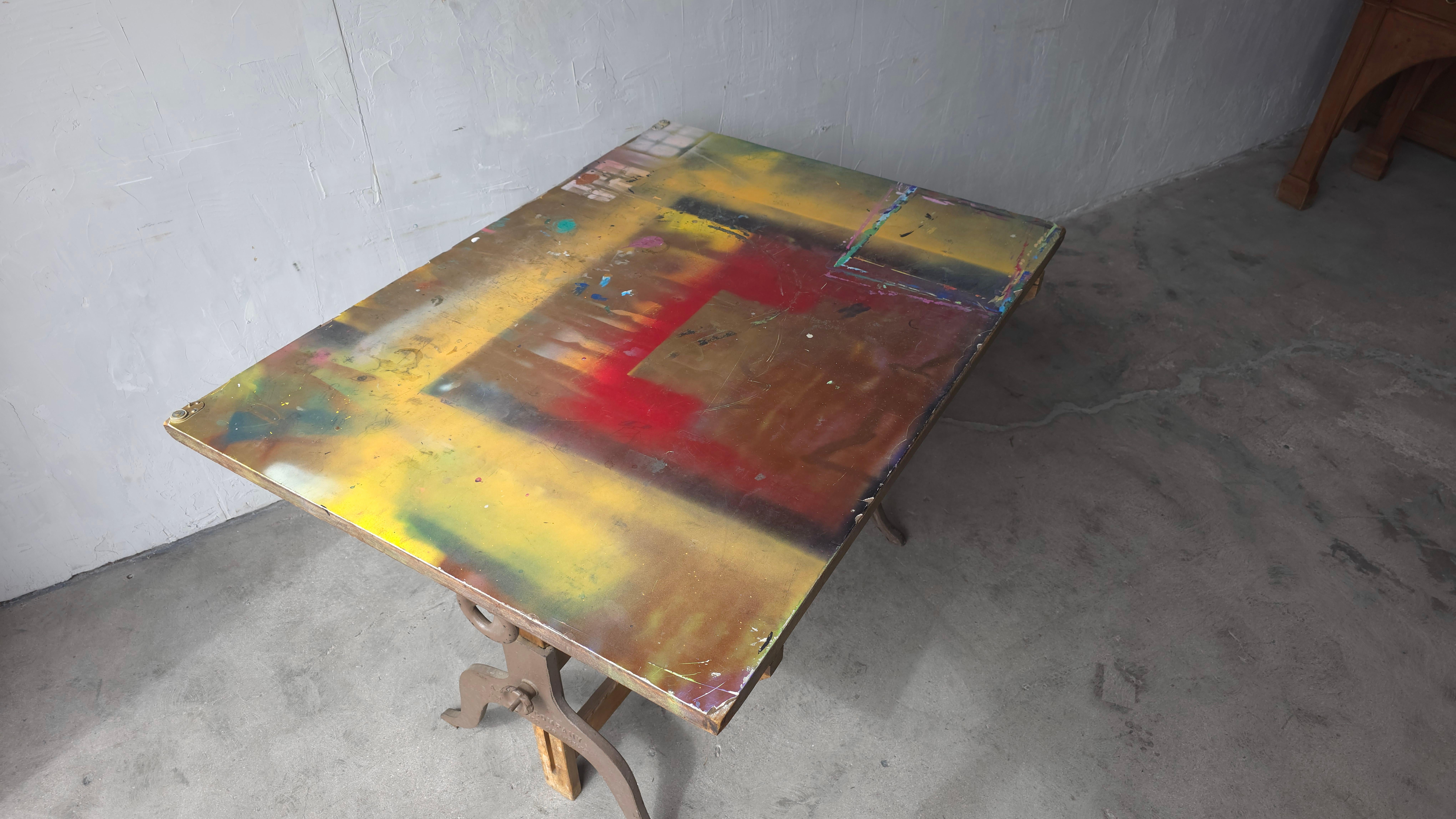 20th Century Antique Adjustable Architect or Artist Drafting or Drawing Table For Sale