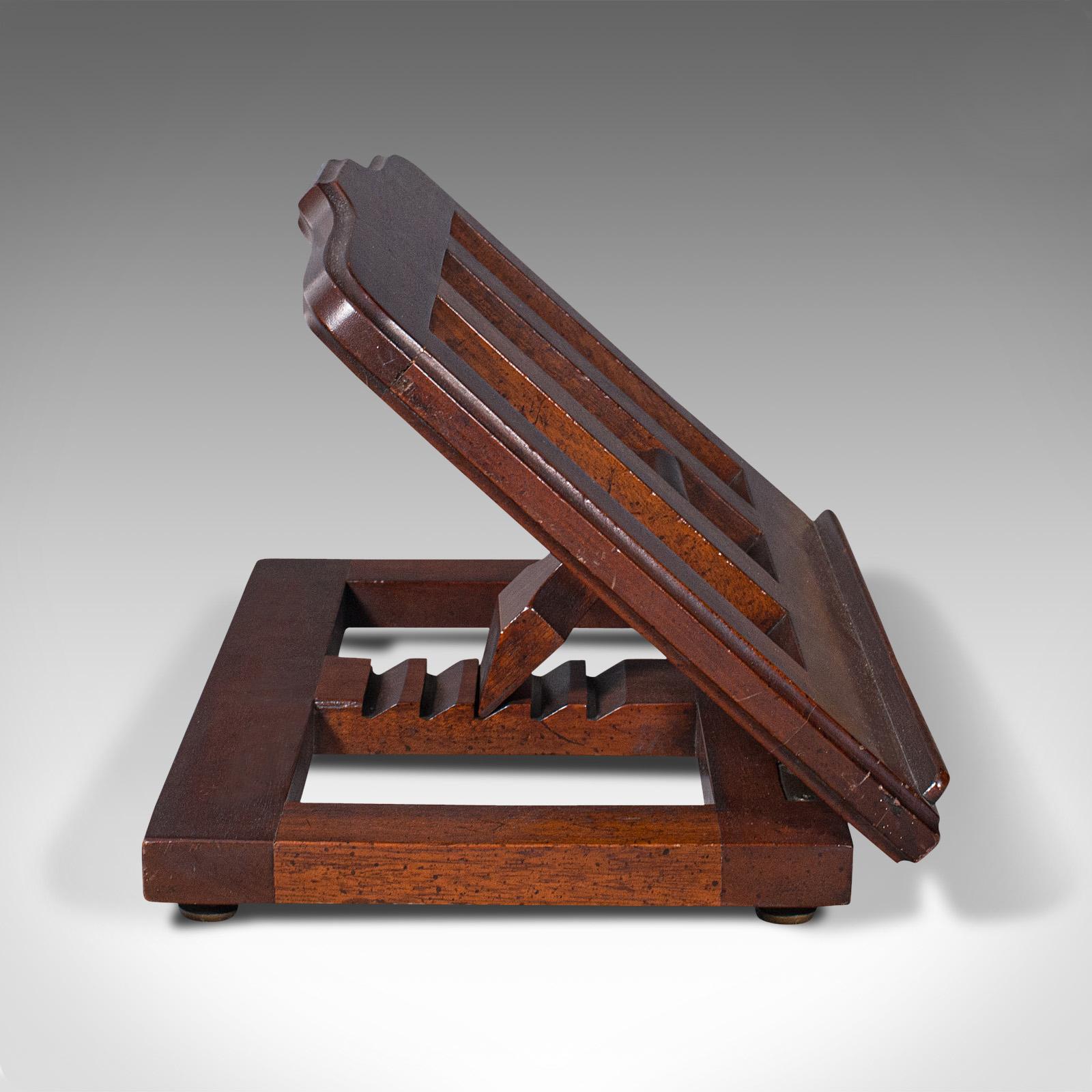 British Antique Adjustable Book Rest, English, Sheet Music, Lectern Rack, Victorian