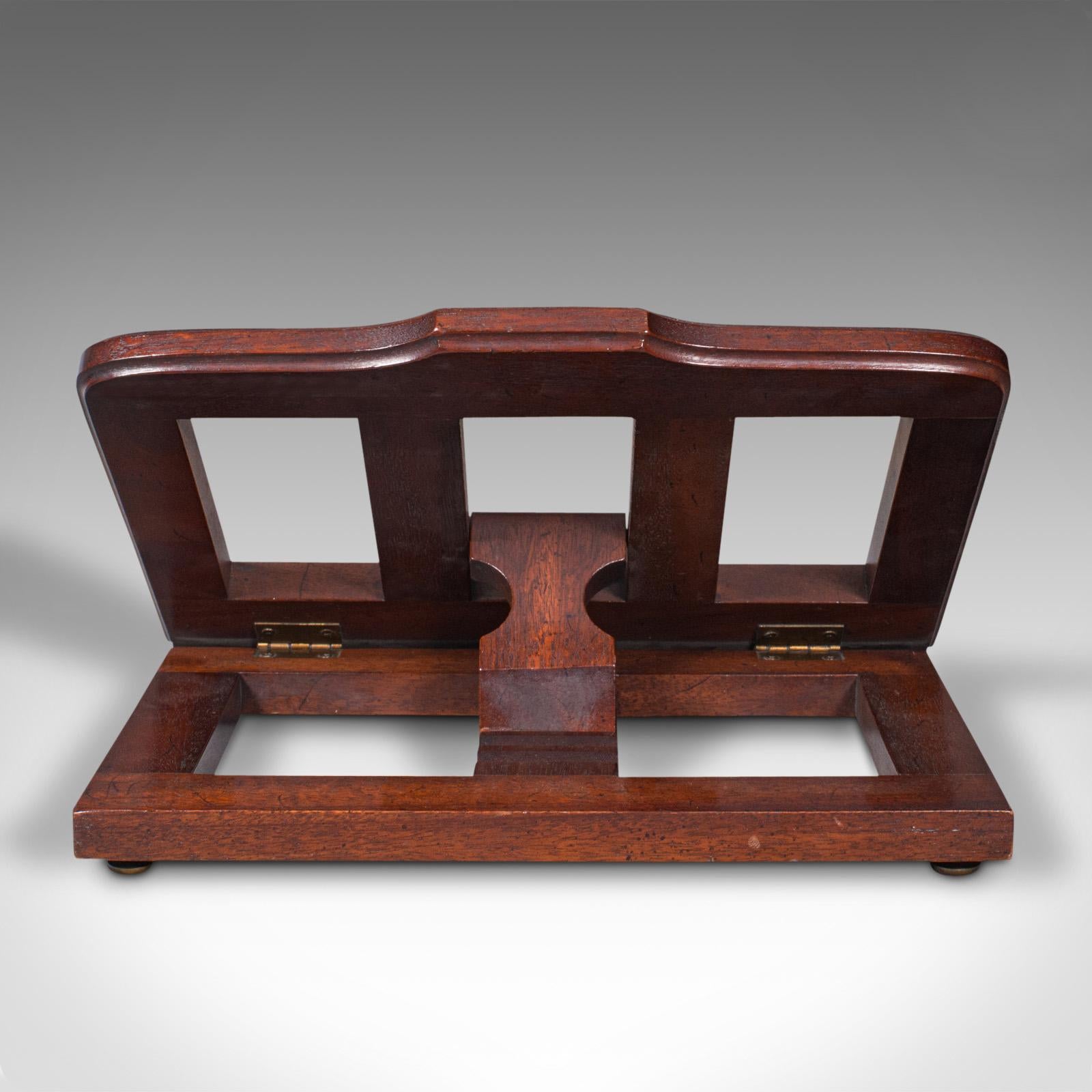19th Century Antique Adjustable Book Rest, English, Sheet Music, Lectern Rack, Victorian