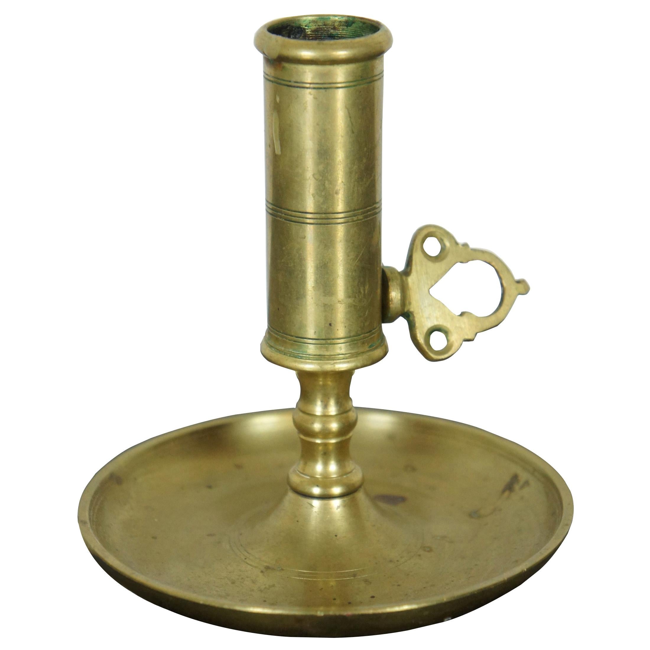 Lottie Antique Brass Chamberstick – Grove Home
