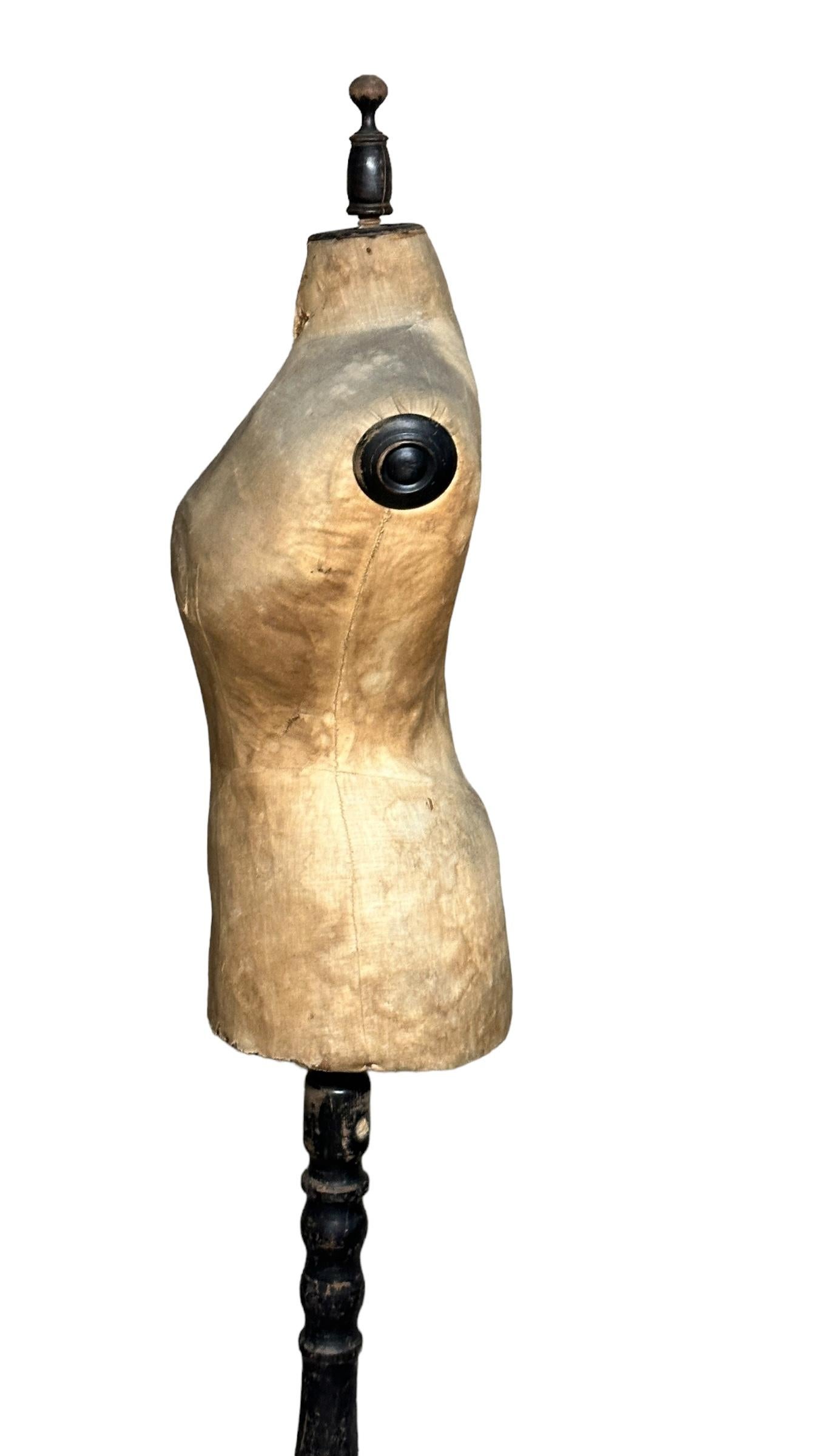 Folk Art Antique Adjustable Dressmaker Skinny Mannequin , Austria, 1890s For Sale