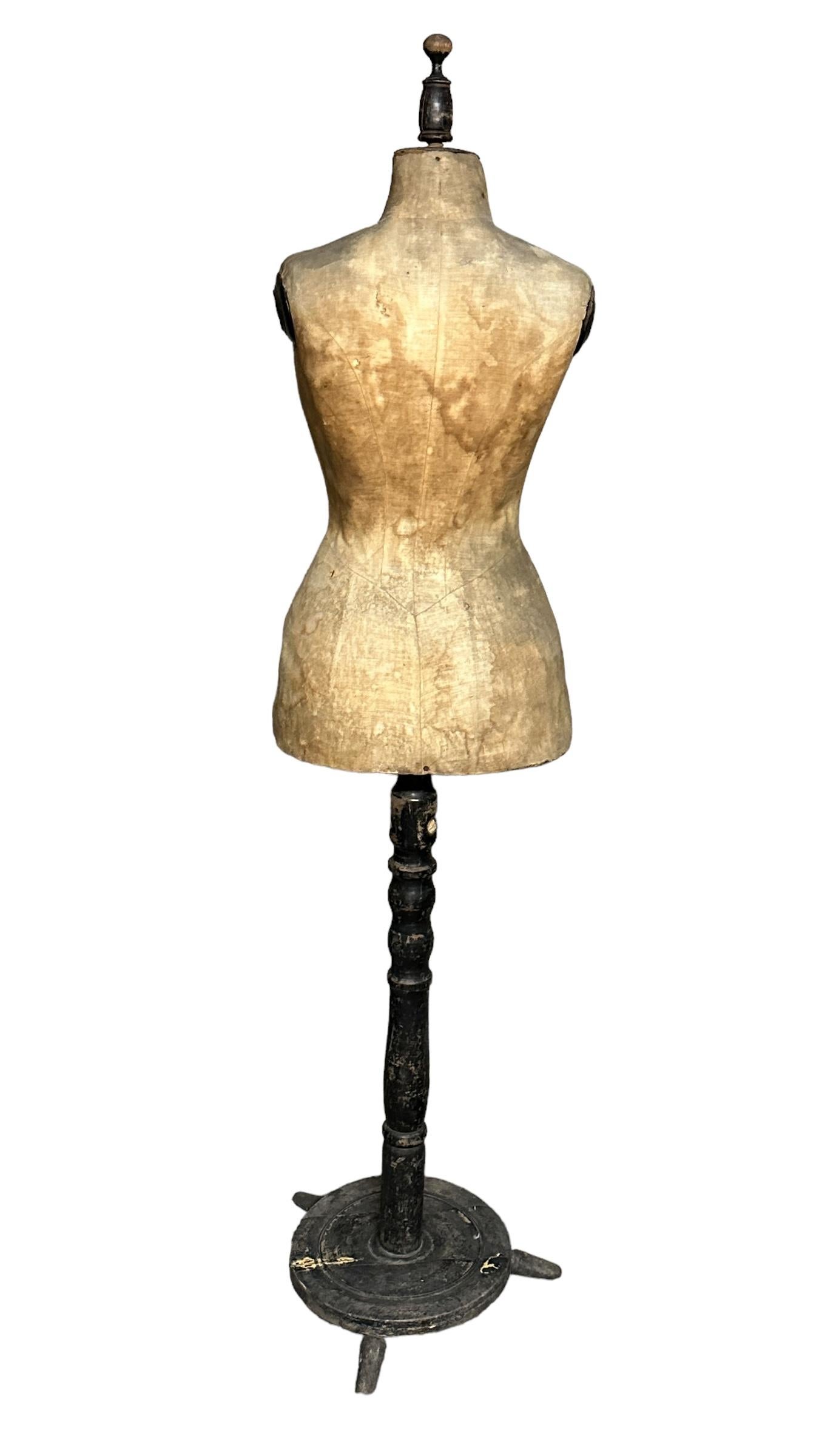 Late 19th Century Antique Adjustable Dressmaker Skinny Mannequin , Austria, 1890s For Sale