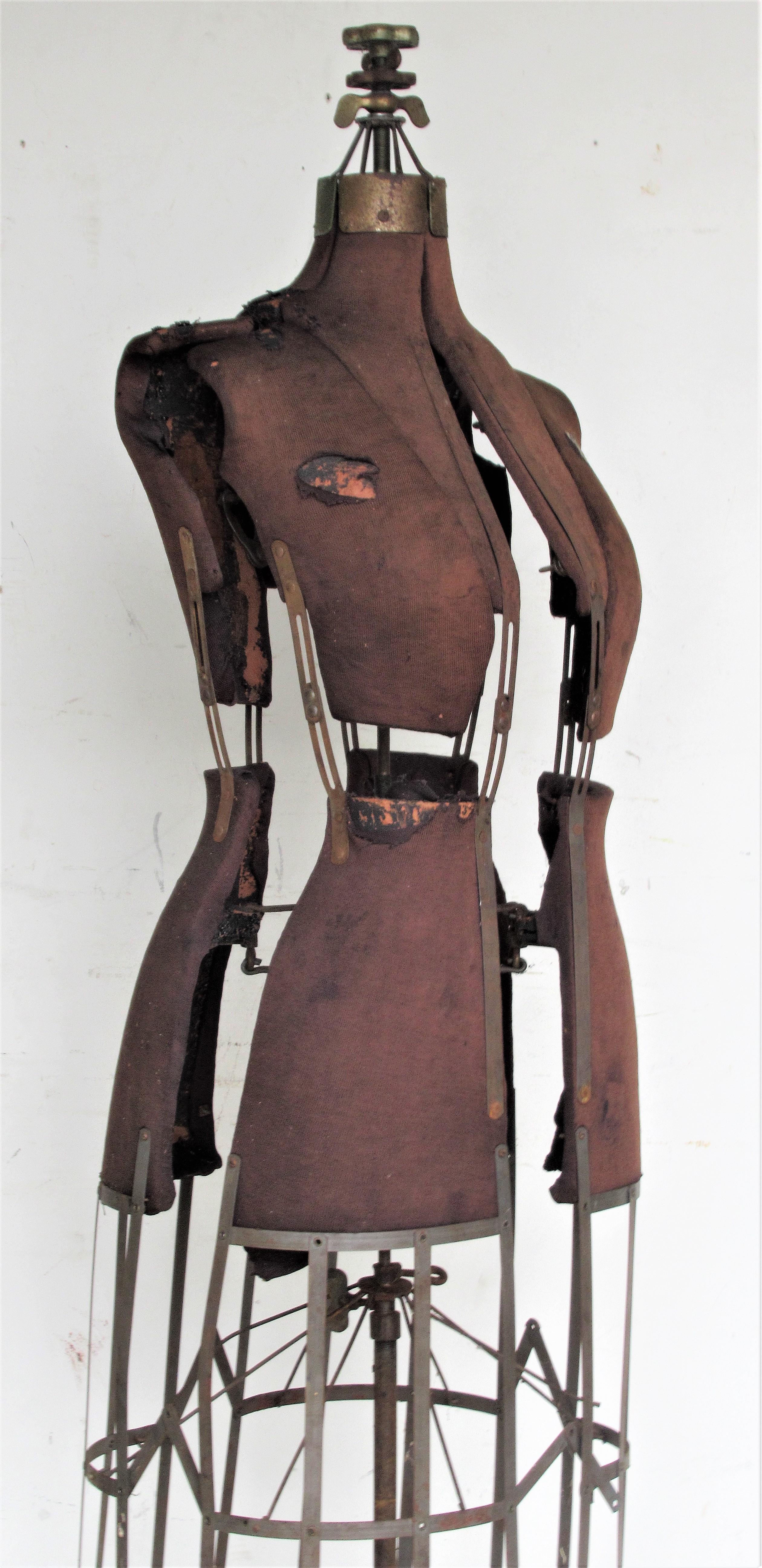 Antique Adjustable Freestanding Dress Makers  Form 3