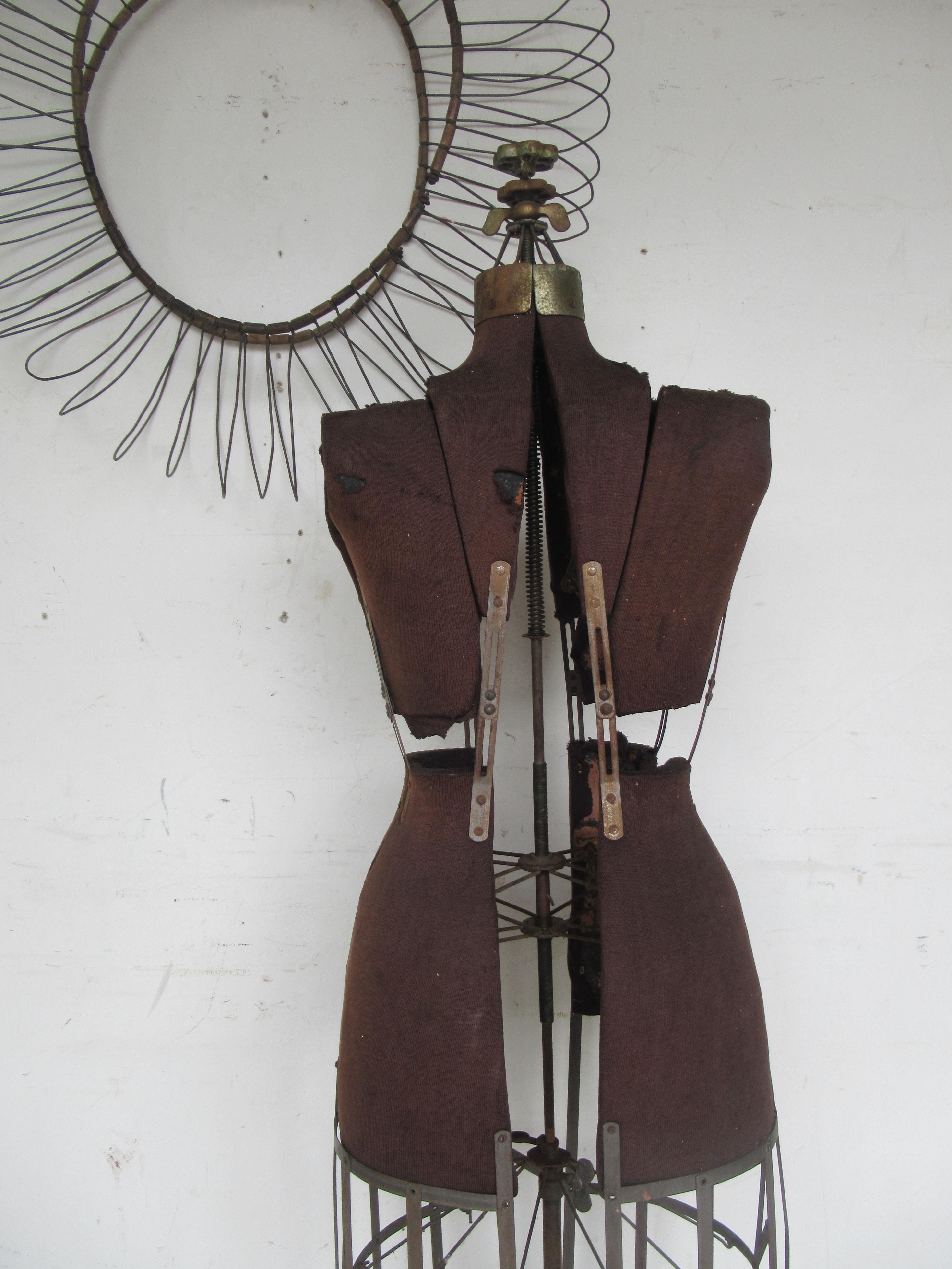 Antique Adjustable Freestanding Dress Makers  Form 6