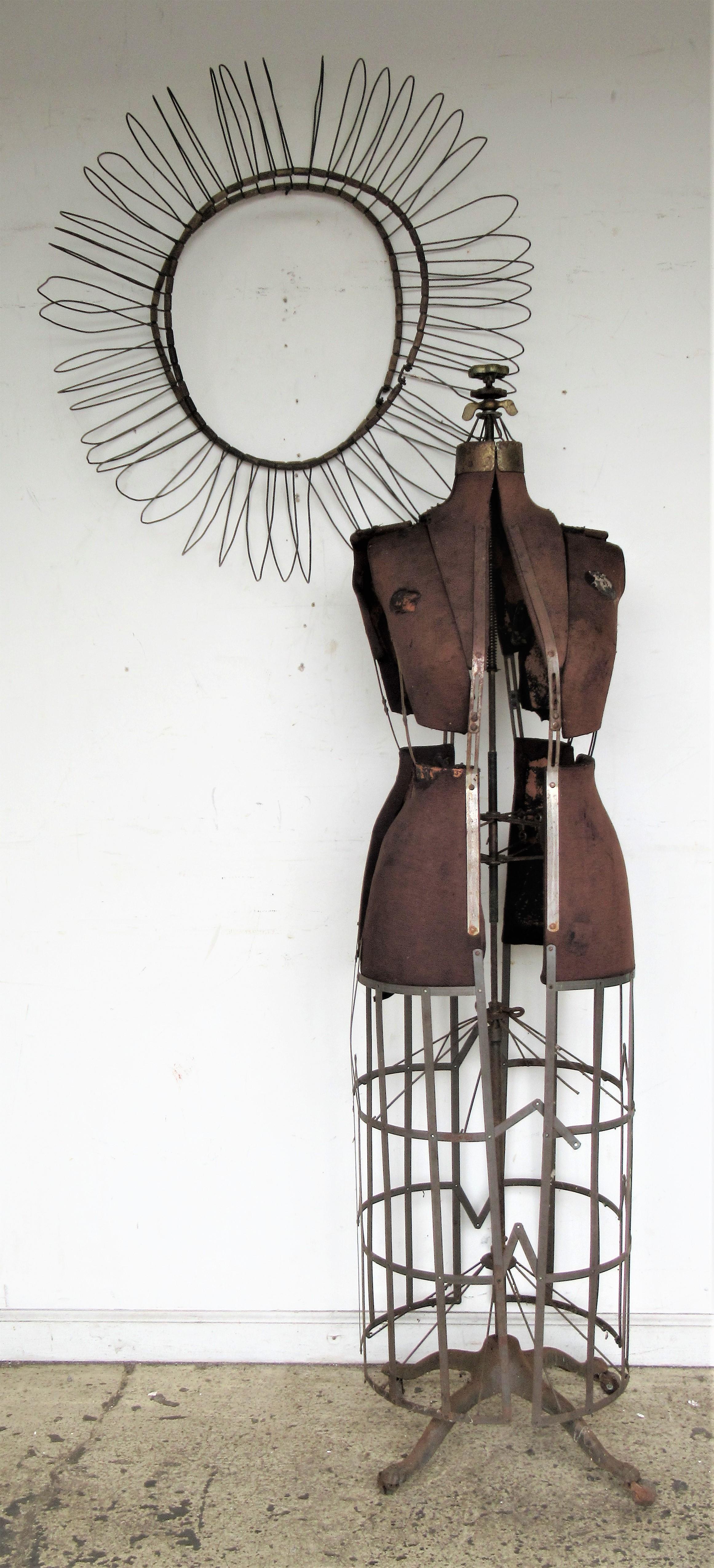 Antique Adjustable Freestanding Dress Makers  Form 7