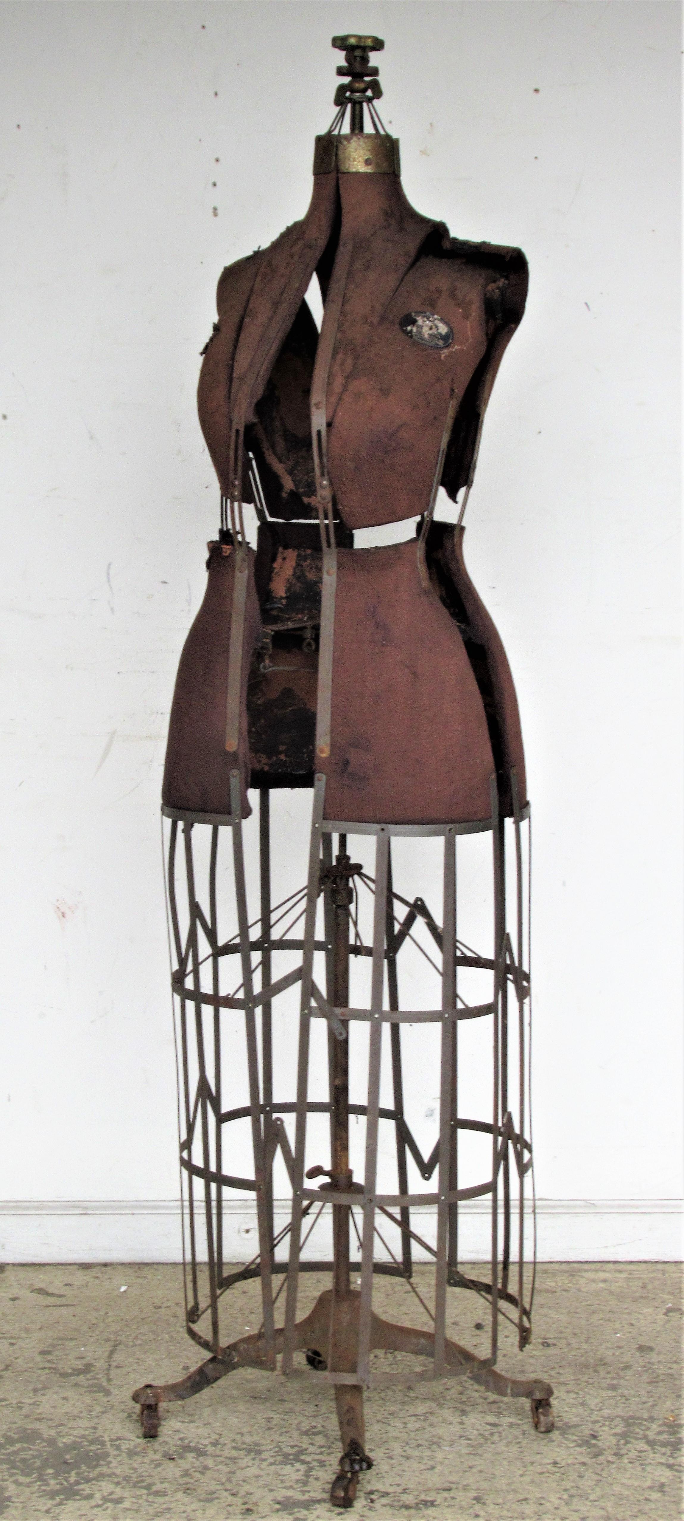 Early 20th Century Antique Adjustable Freestanding Dress Makers  Form