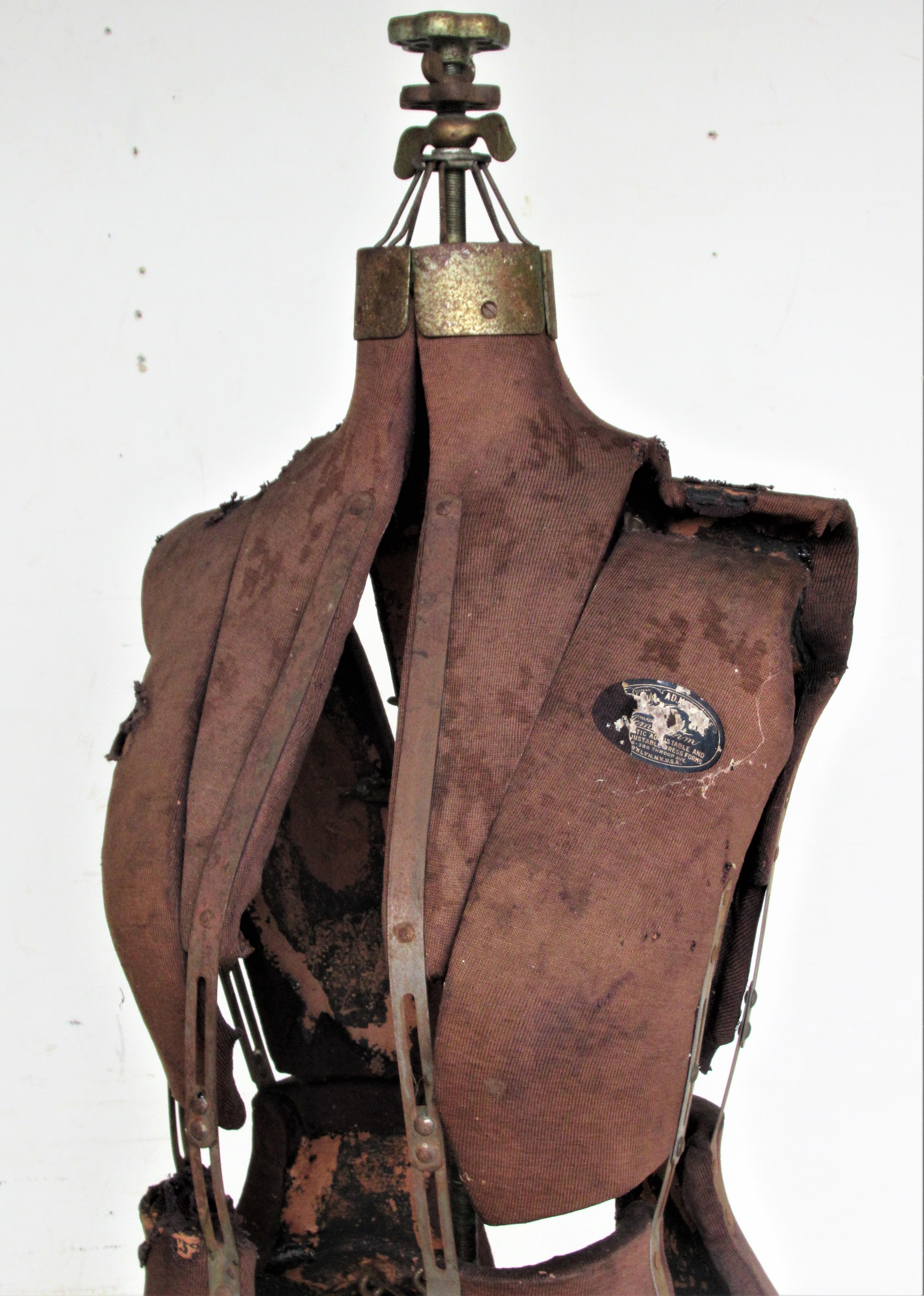 Antique Adjustable Freestanding Dress Makers  Form 1