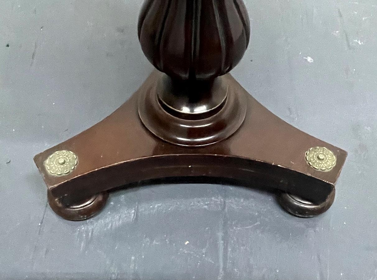 Late 19th Century Antique Adjustable Mahogany and Brass Stool For Sale