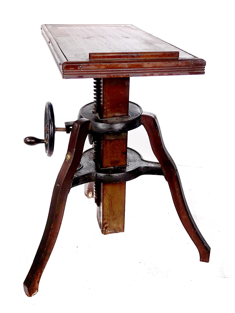 Industrial Antique Adjustable Pedestal Camera Stand