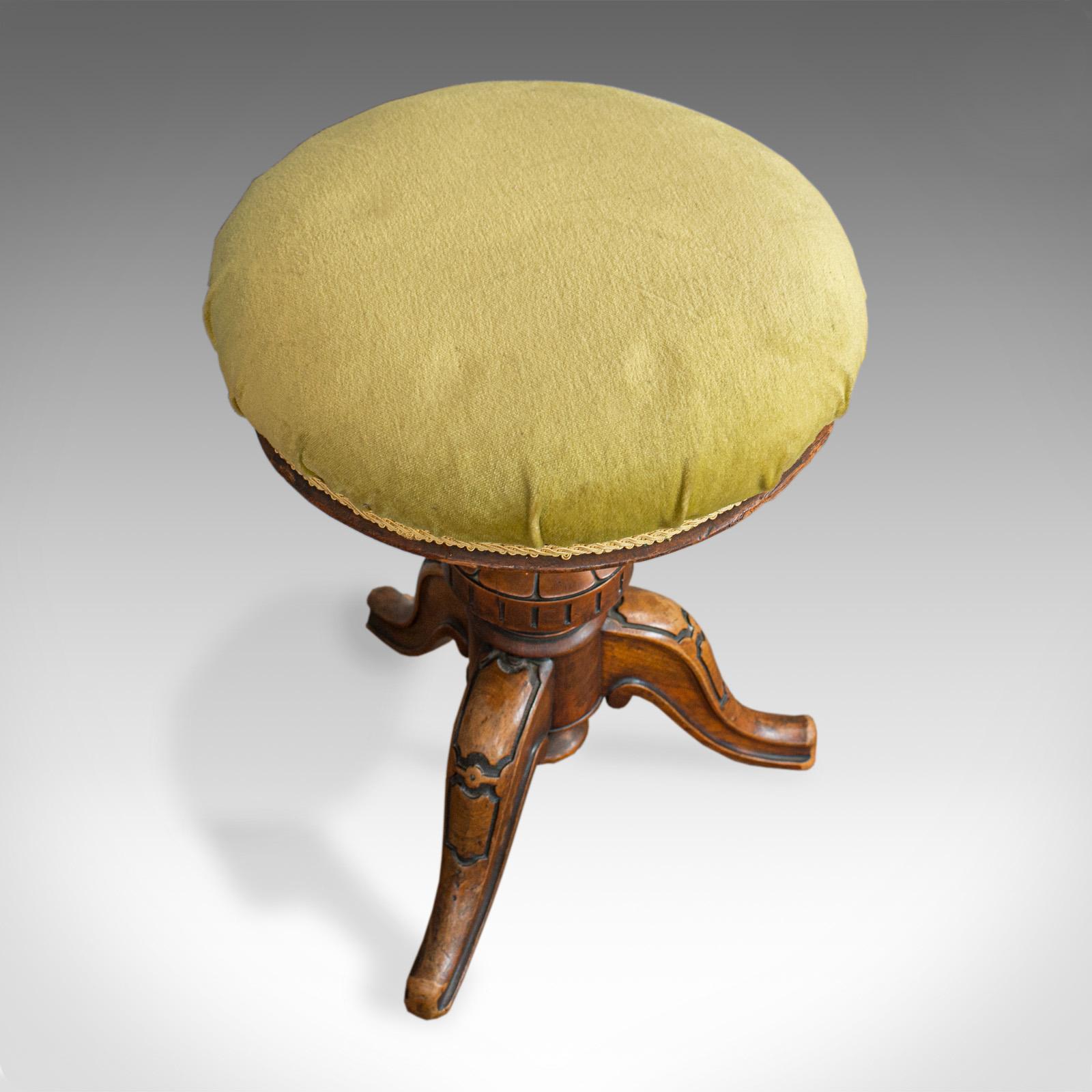 victorian piano stool