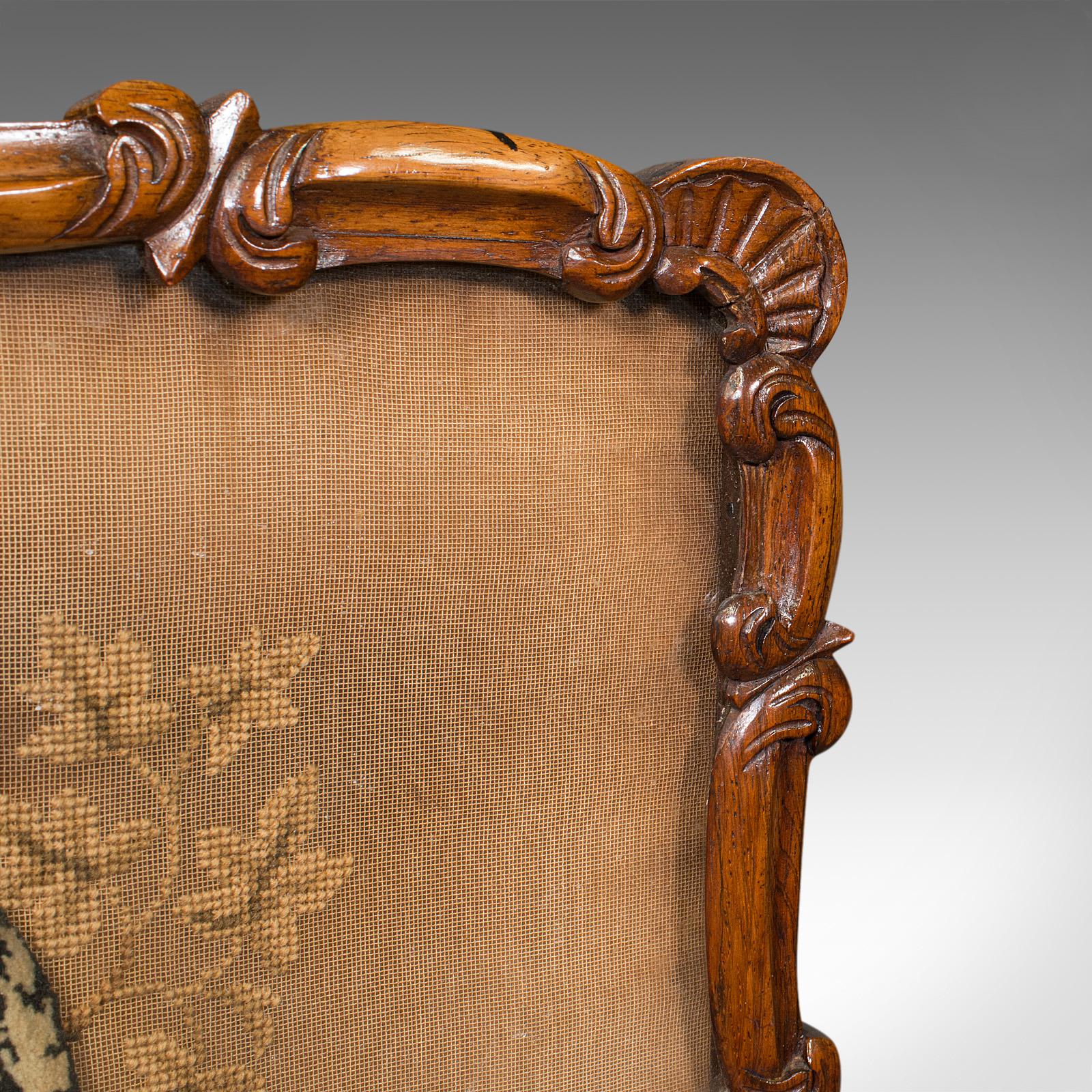 Antique Adjustable Pole Screen, English, Fireside Shield, Regency, circa 1820 For Sale 2