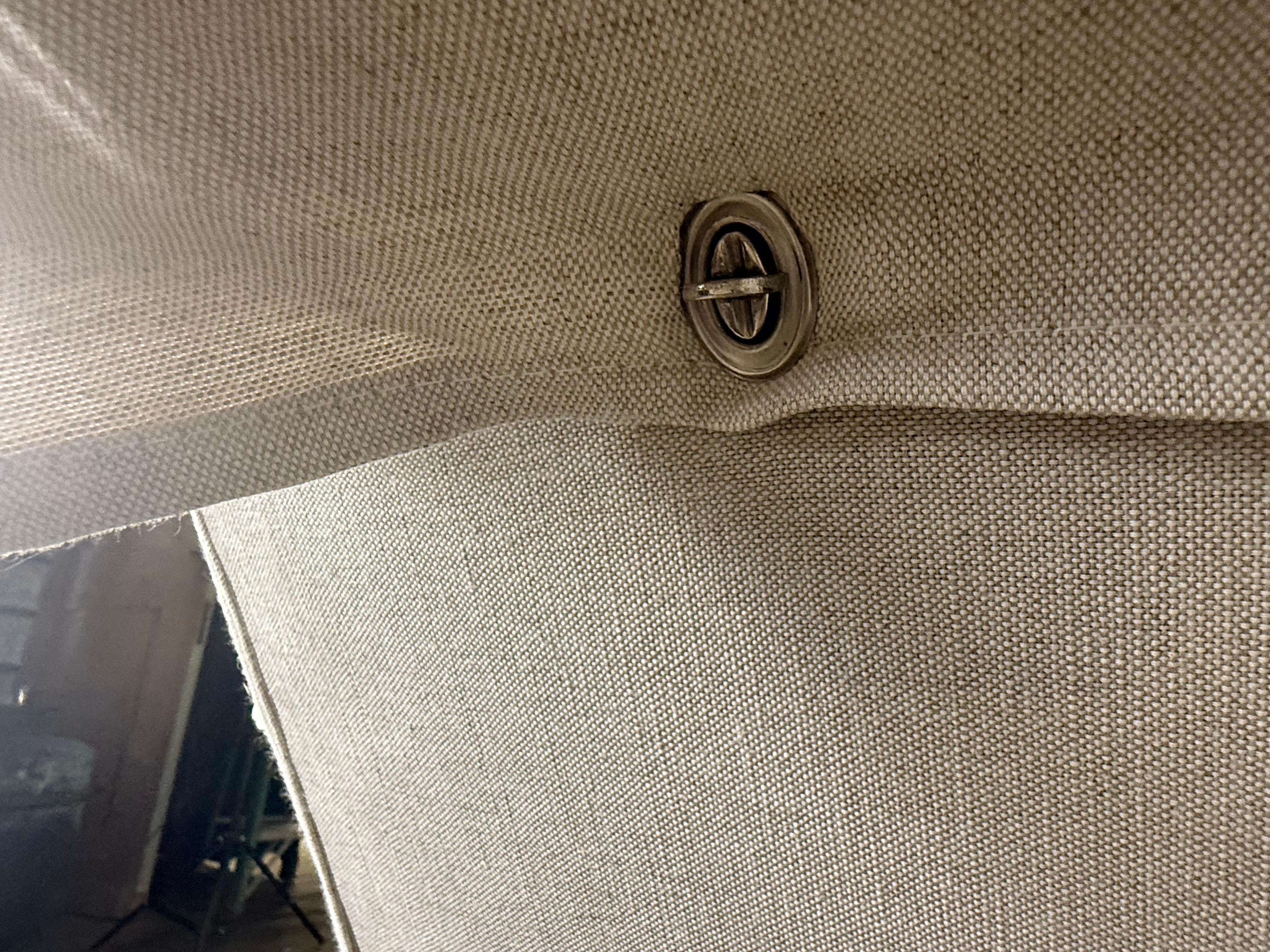 Linen Antique Adjustable Sherz Lounge Chair For Sale