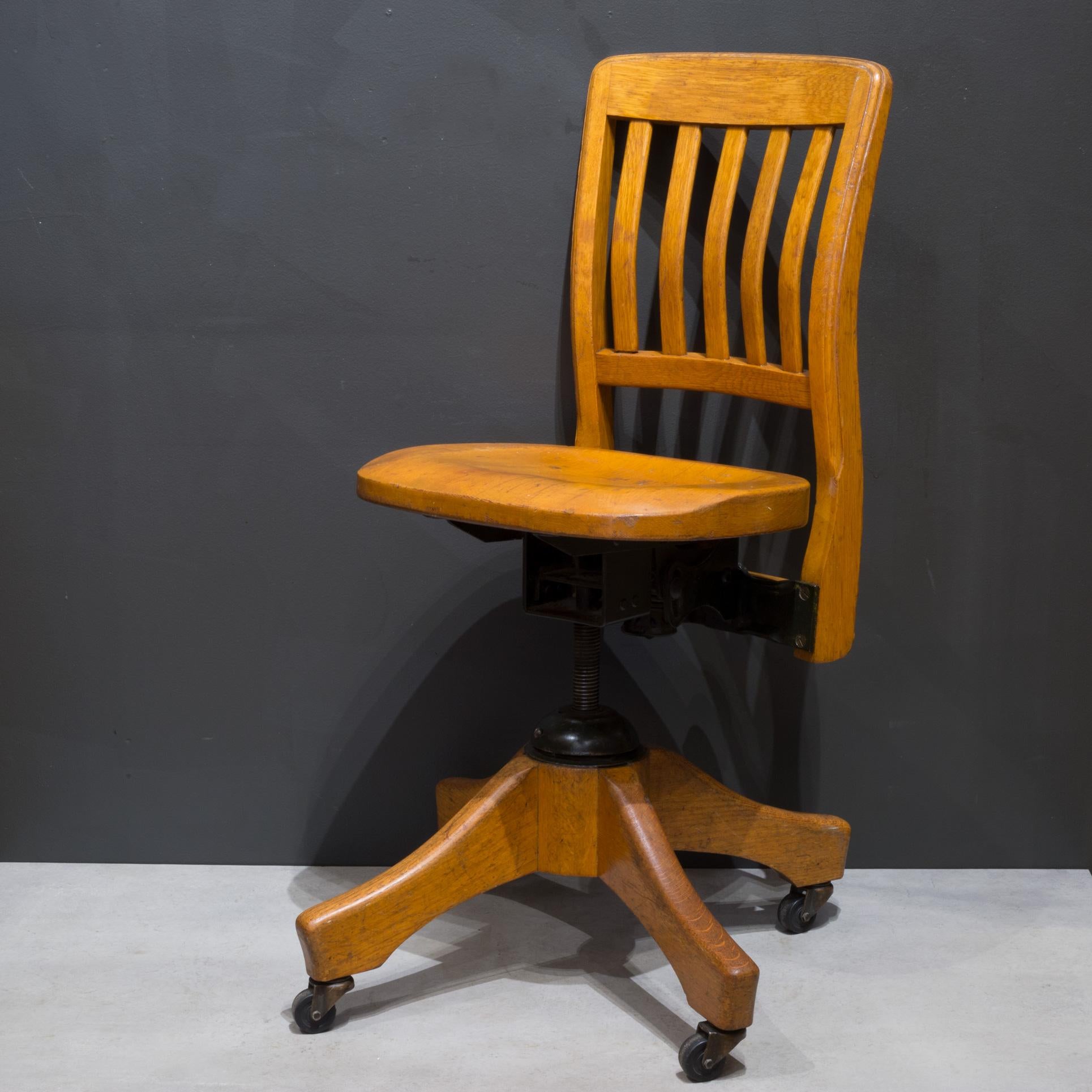 old wooden office chair