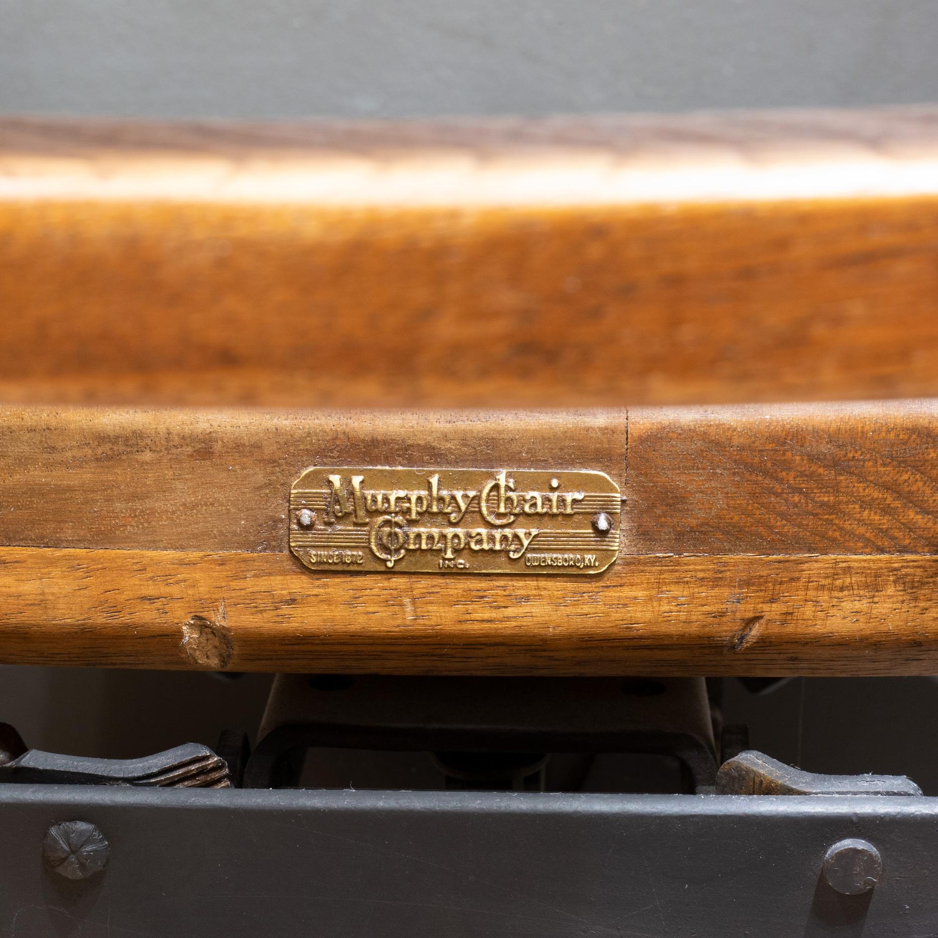 20th Century Rare Antique Adjustable Swivel Oak Desk Chair with Floating Back Rest c.1926