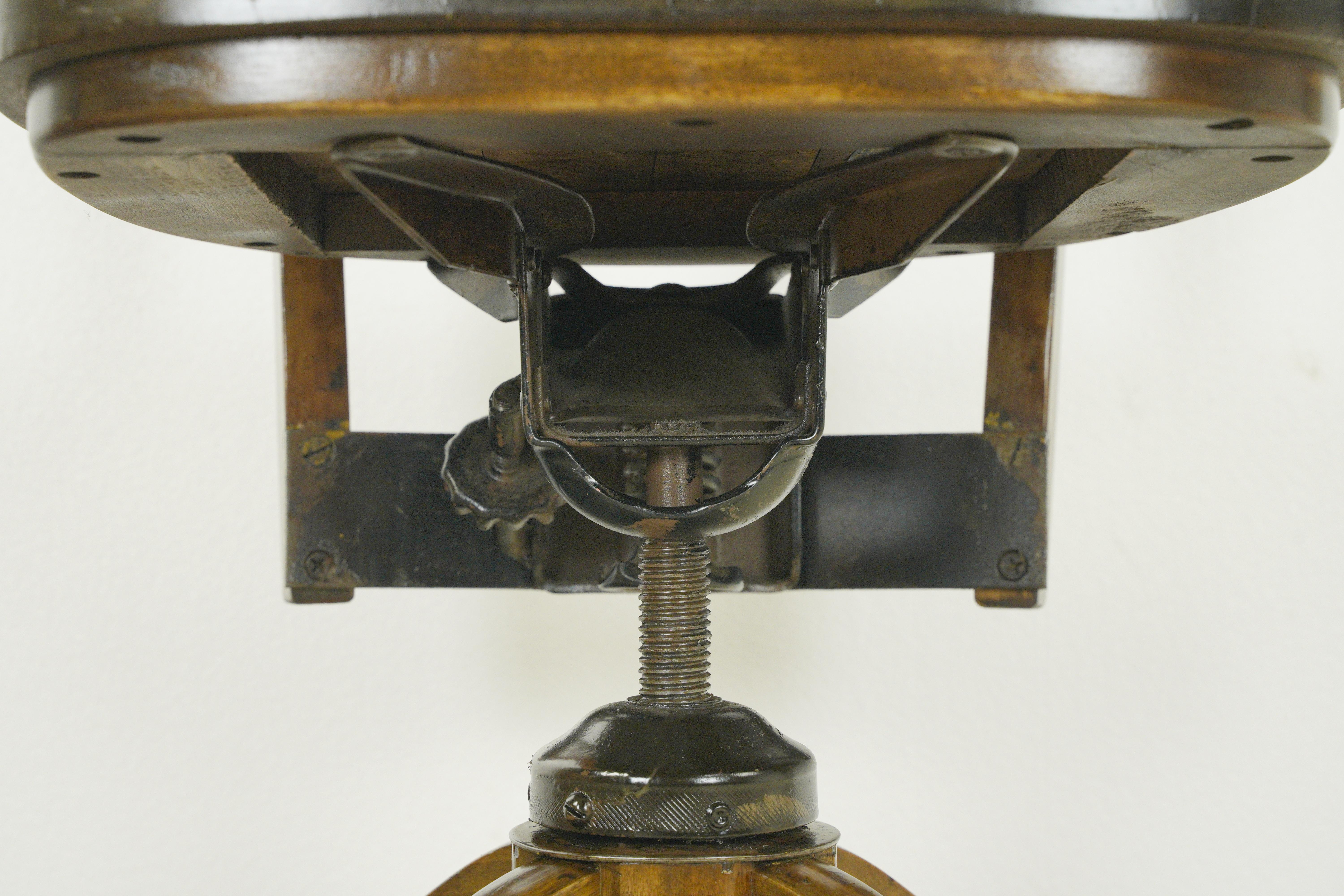 Industrial Antique Adjustable Swivel Maple Office Chair