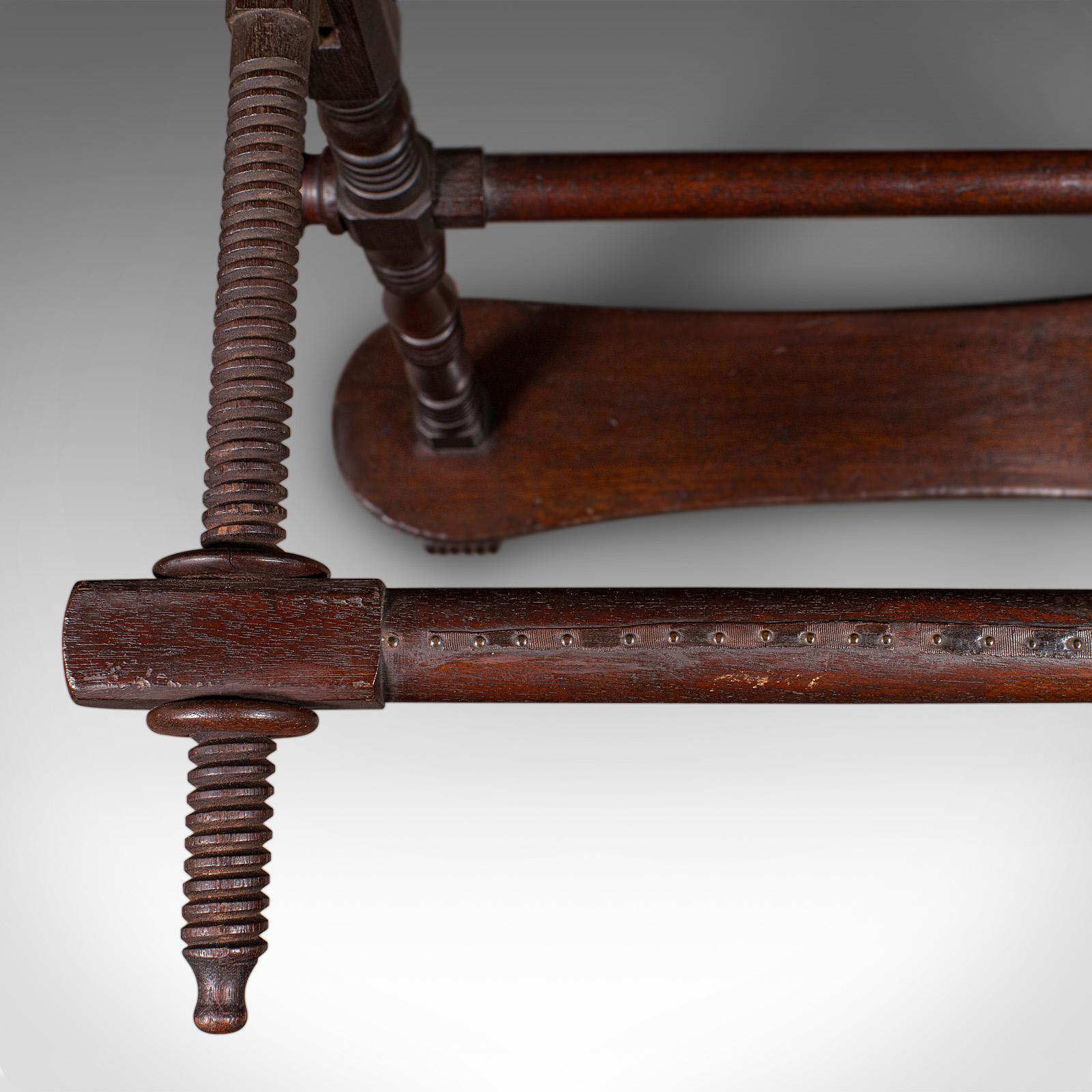 Antico telaio regolabile per arazzi, barella inglese per aghi, tardo vittoriano in vendita 3