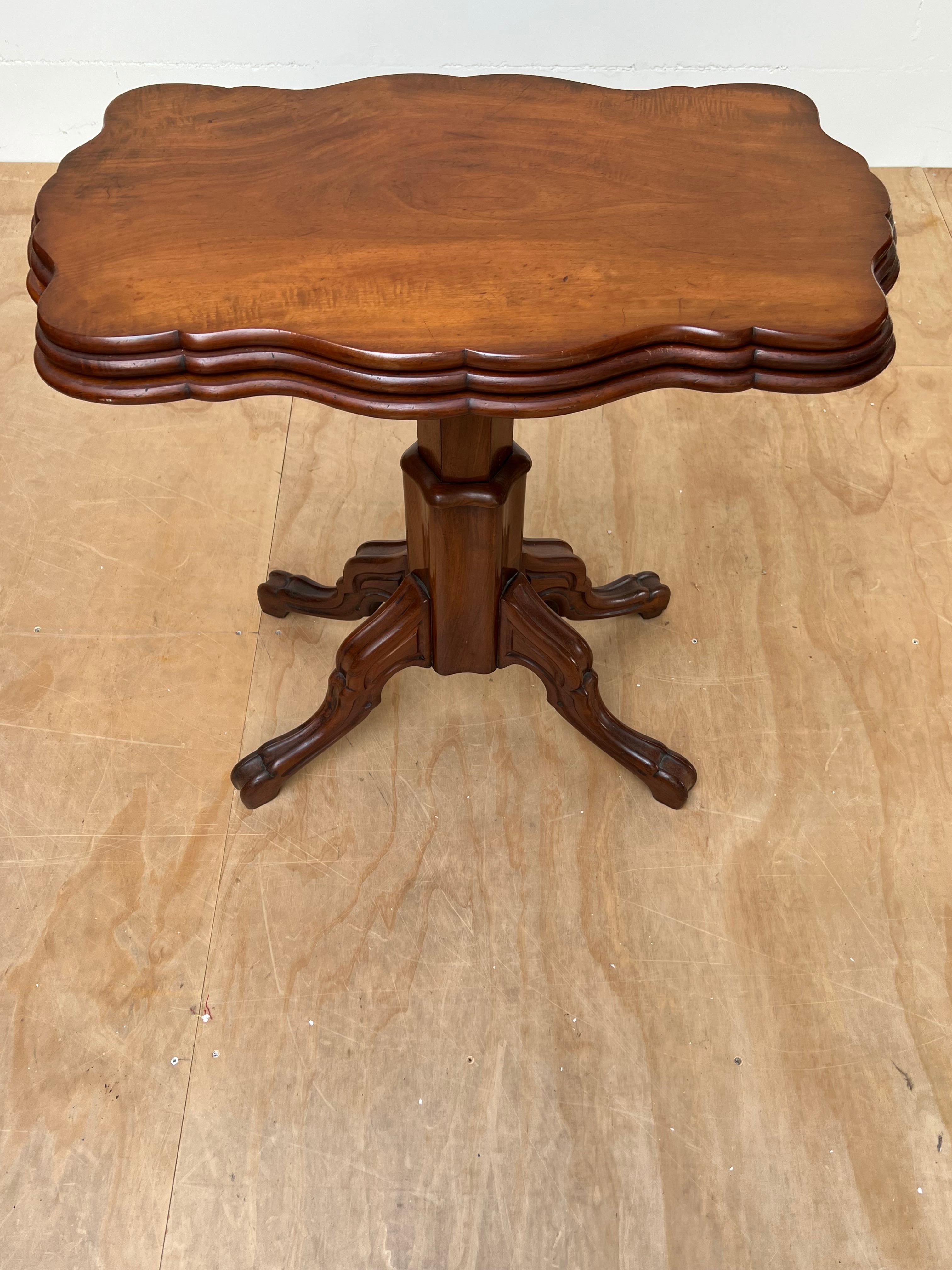 Antique Adjustable Victorian Dumb Waiter Table / Side Table, England, circa 1870 For Sale 5