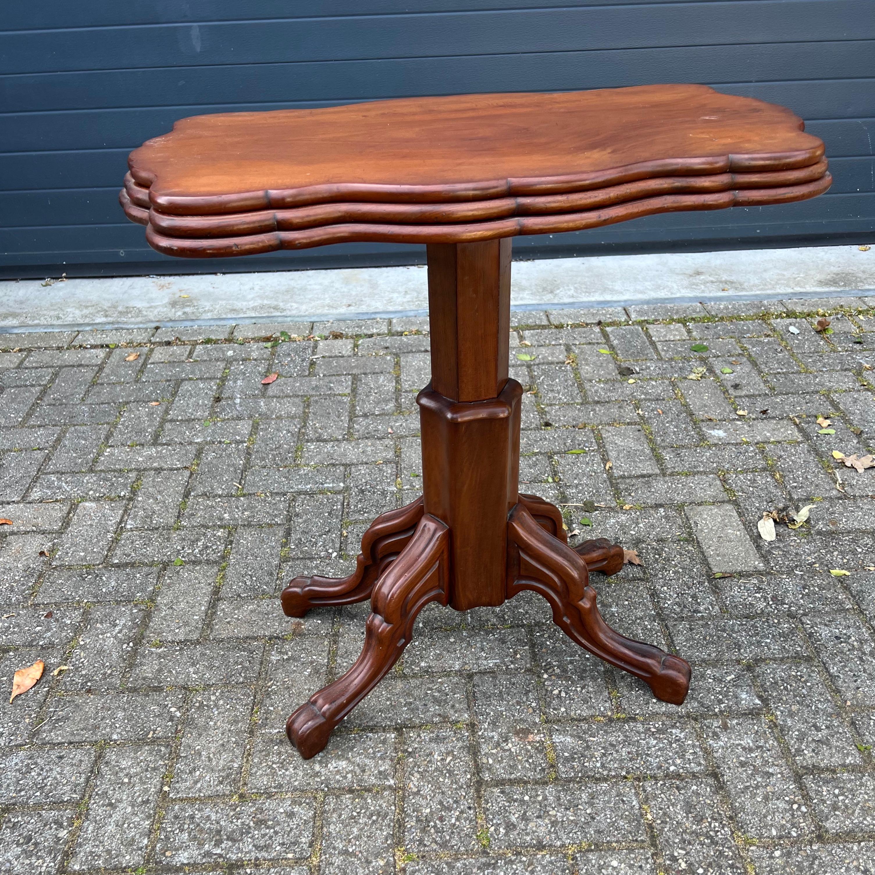 Antique Adjustable Victorian Dumb Waiter Table / Side Table, England, circa 1870 In Good Condition For Sale In Lisse, NL