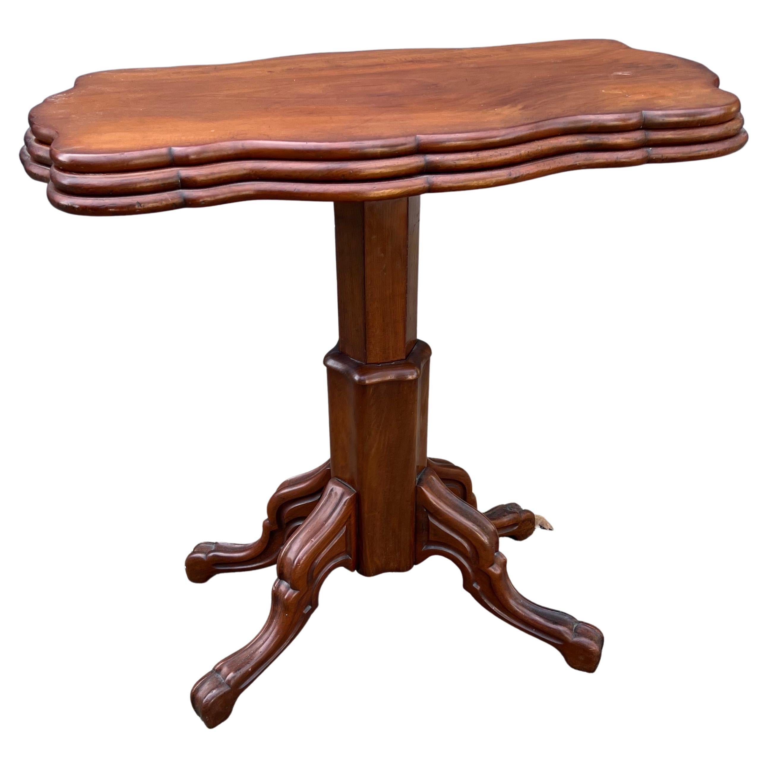 Antique Adjustable Victorian Dumb Waiter Table / Side Table, England, circa 1870 For Sale