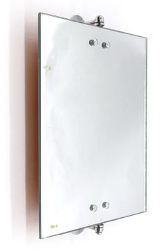 Antique Adjustable Wall Mounted Bath Mirror Nickel Brackets