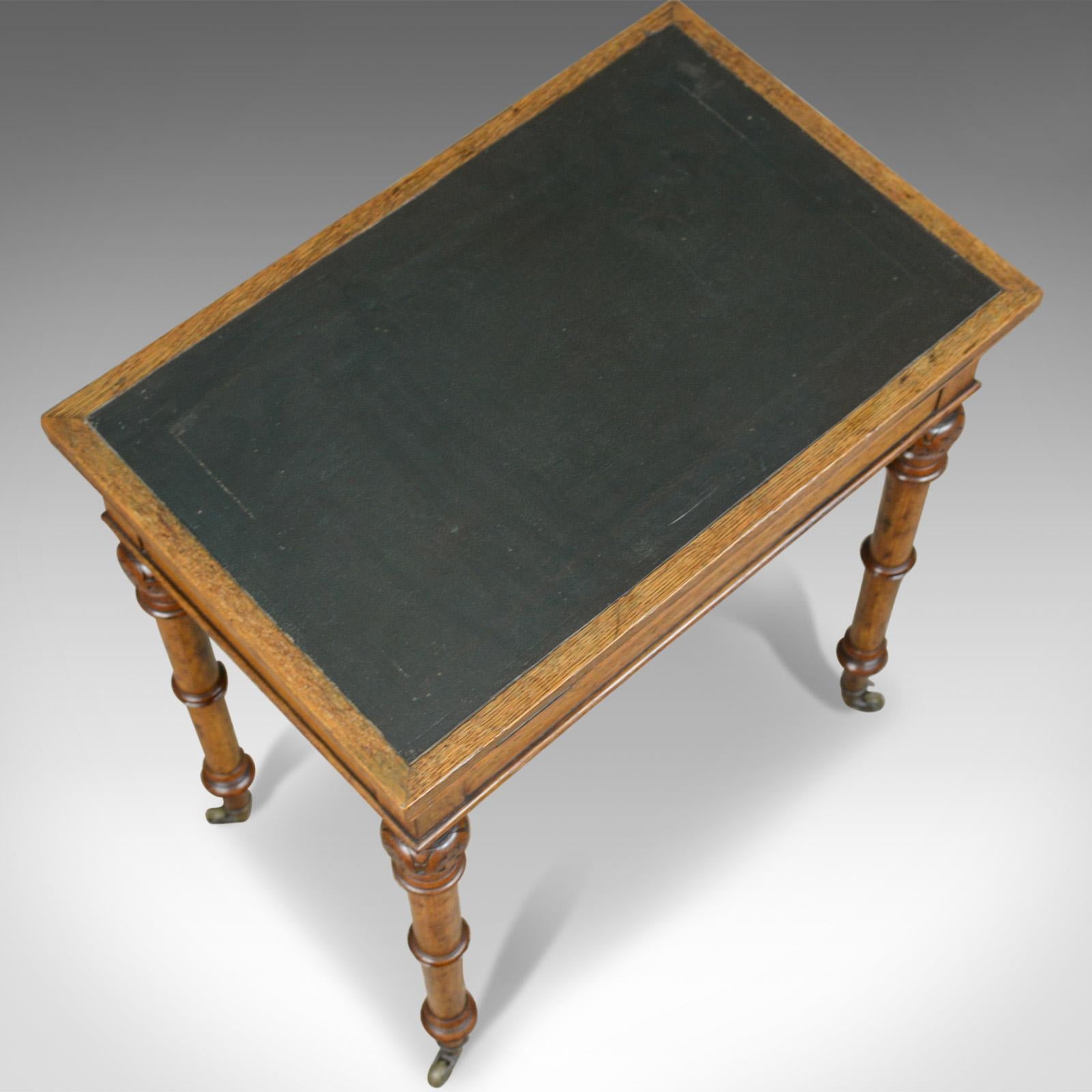 19th Century Antique, Adjustable Writing Table, English, Oak, Johnstone and Jeanes circa 1850