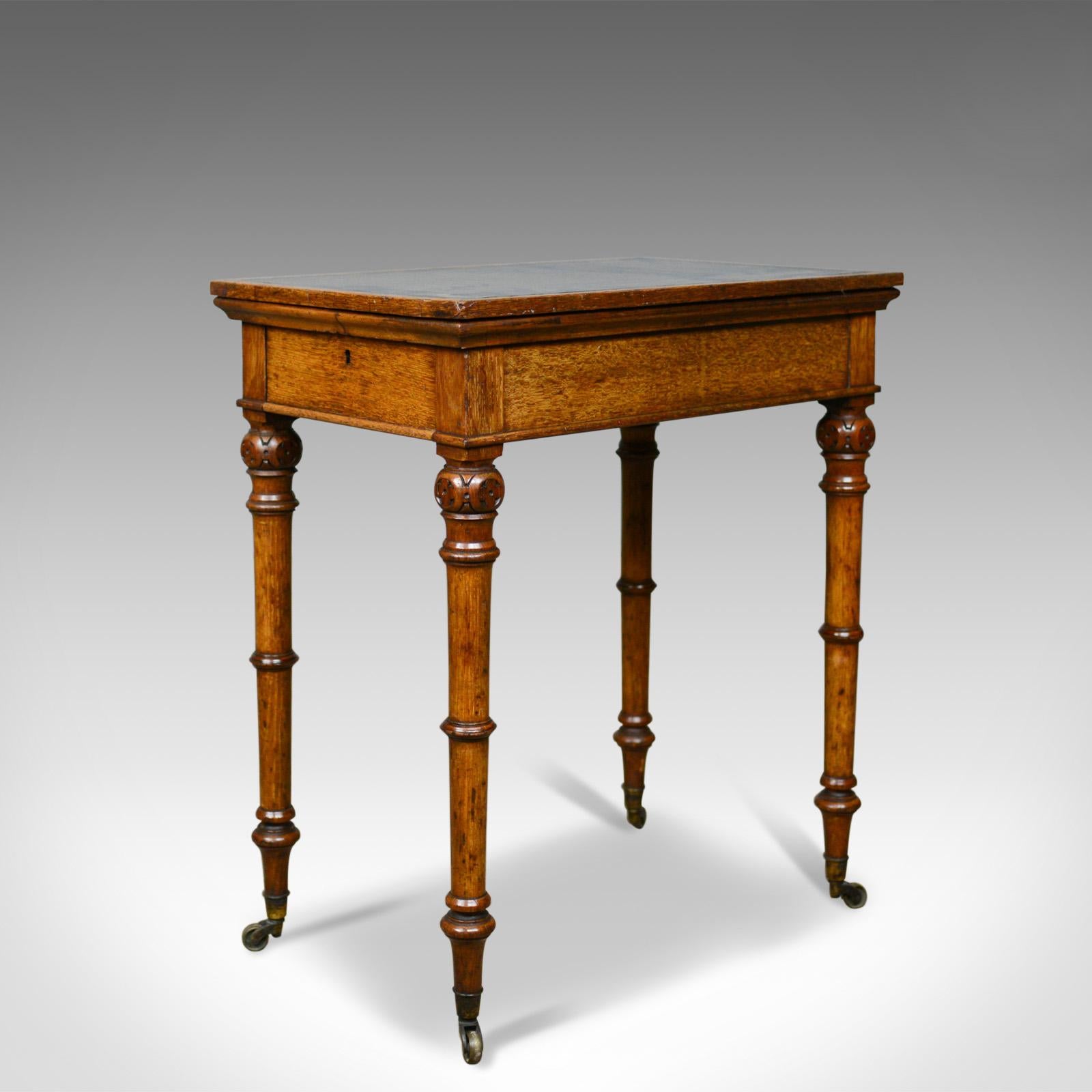 Antique, Adjustable Writing Table, English, Oak, Johnstone and Jeanes circa 1850 1
