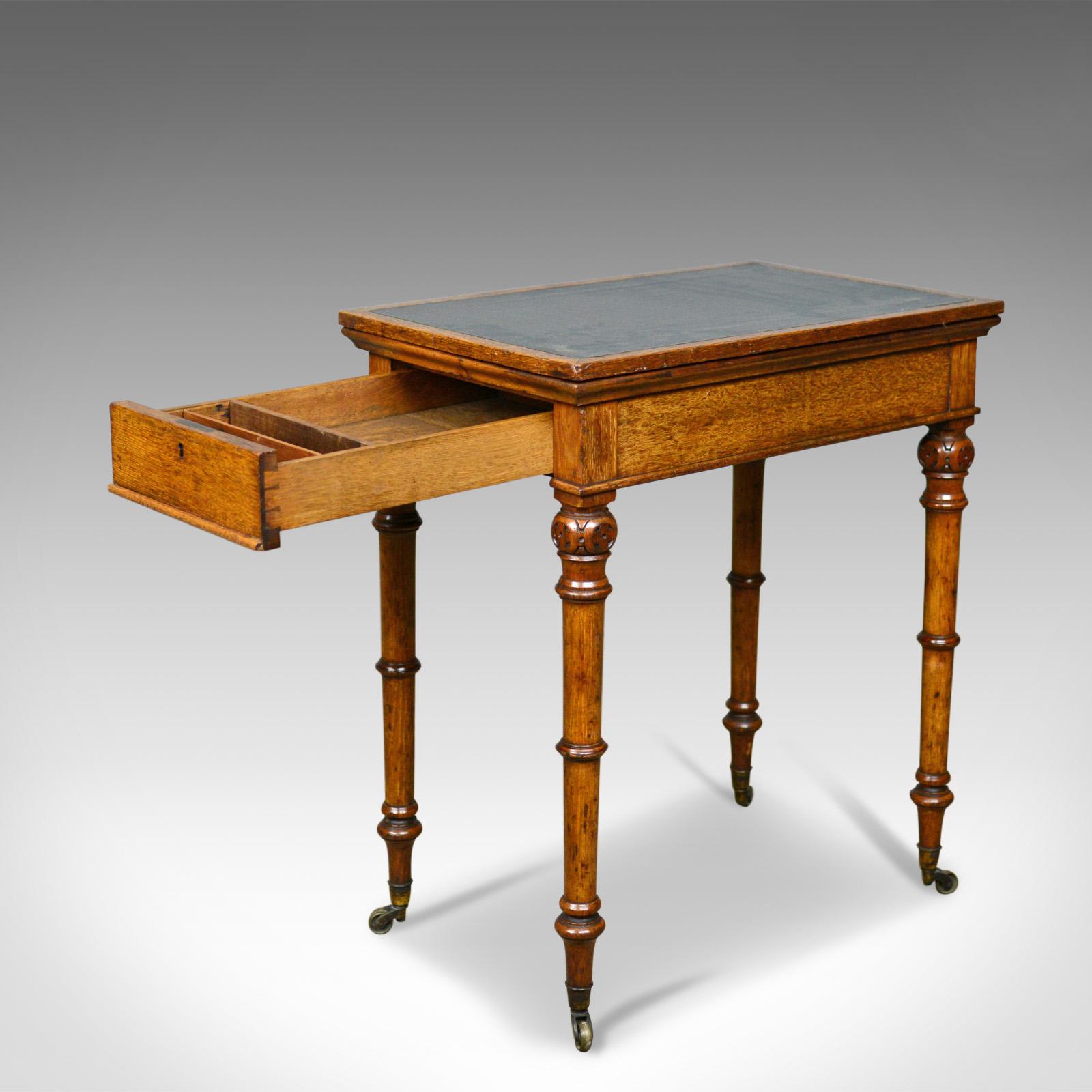 Antique, Adjustable Writing Table, English, Oak, Johnstone and Jeanes circa 1850 2