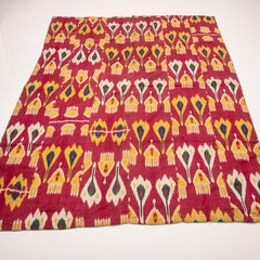 Antique 'adras' Ikat Panel, 1870s, Uzbekistan