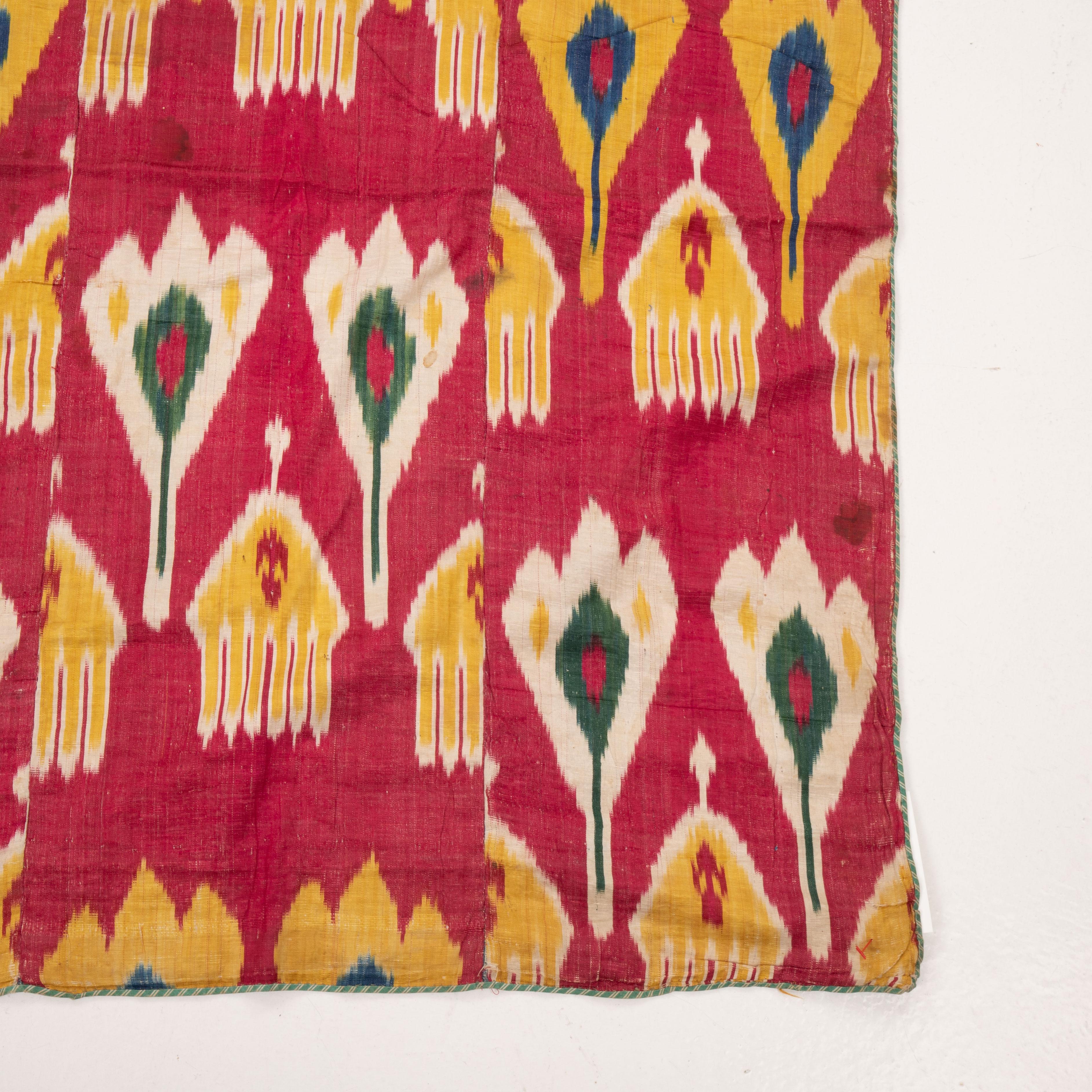 Ouzbek Panneau Ikat ancien «adras », années 1870, Ouzbékistan en vente