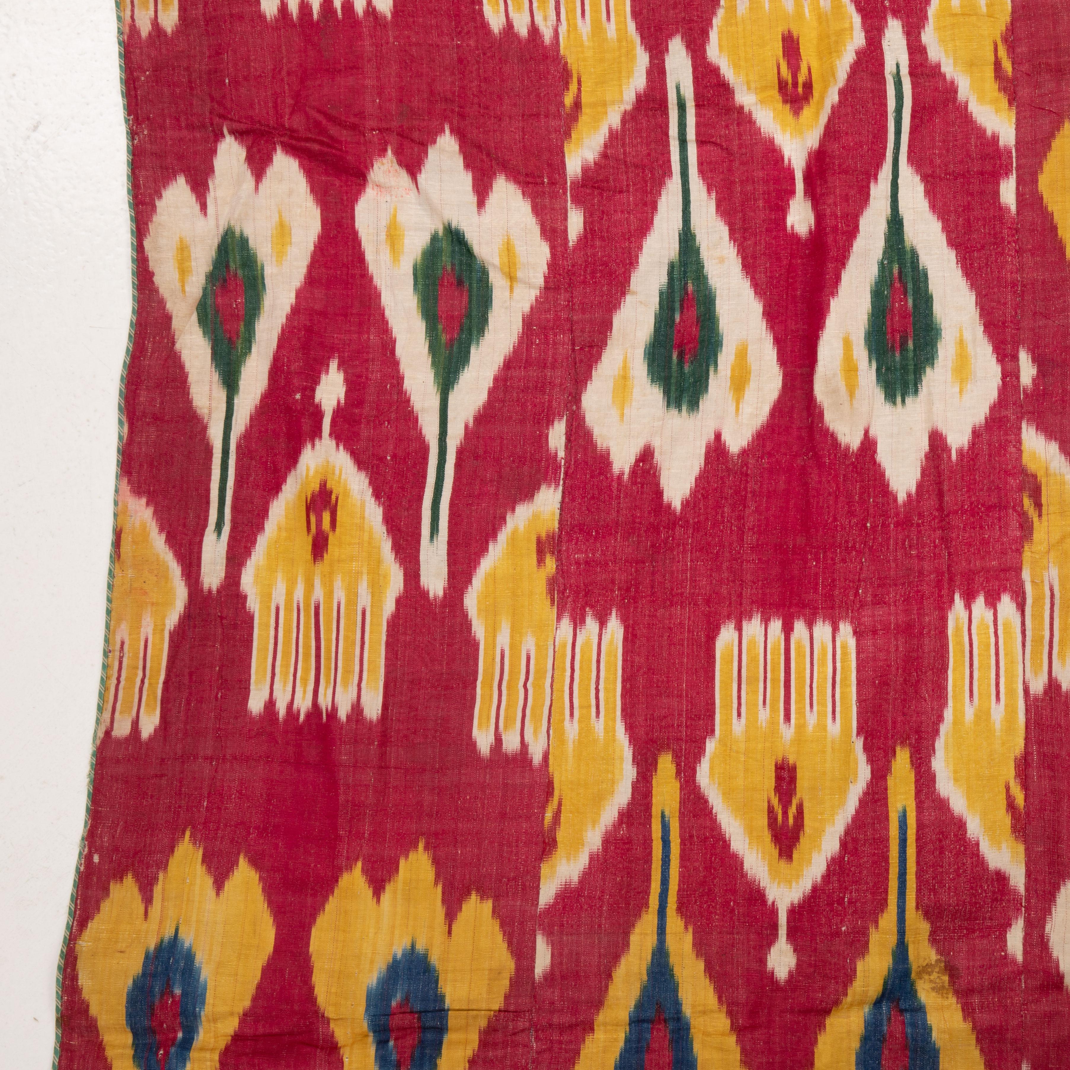 Coton Panneau Ikat ancien «adras », années 1870, Ouzbékistan en vente