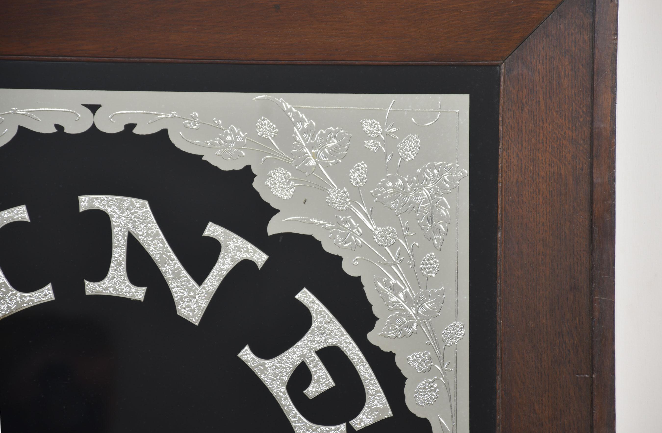 20th Century Antique Advertisement Mirror For Sale