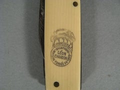 Antique Advertising Folding Knife for Champagne Léon Chandon - 1Y169
