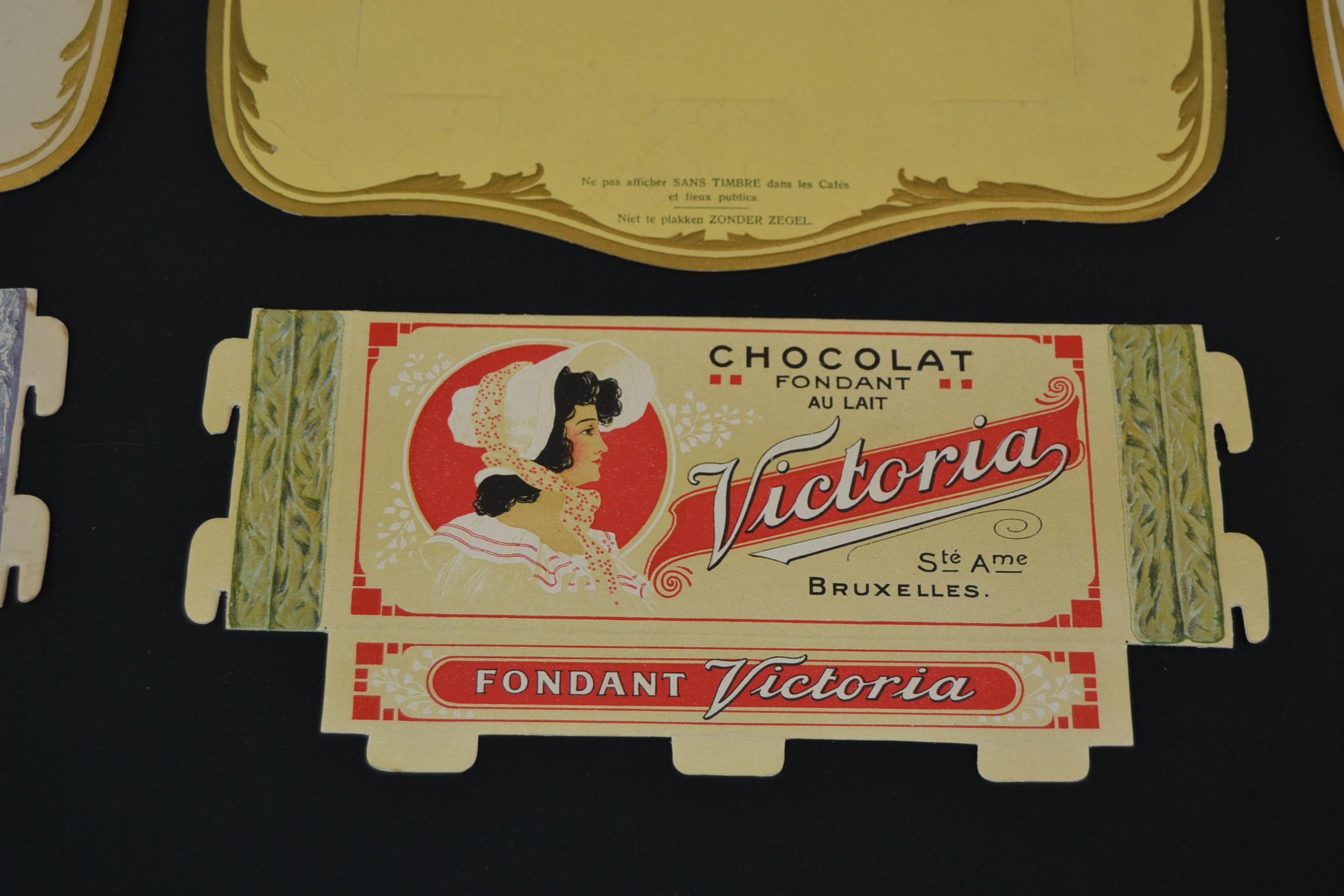 Antique Advertising Chocolat Victoria Brussels, Set of 3 6