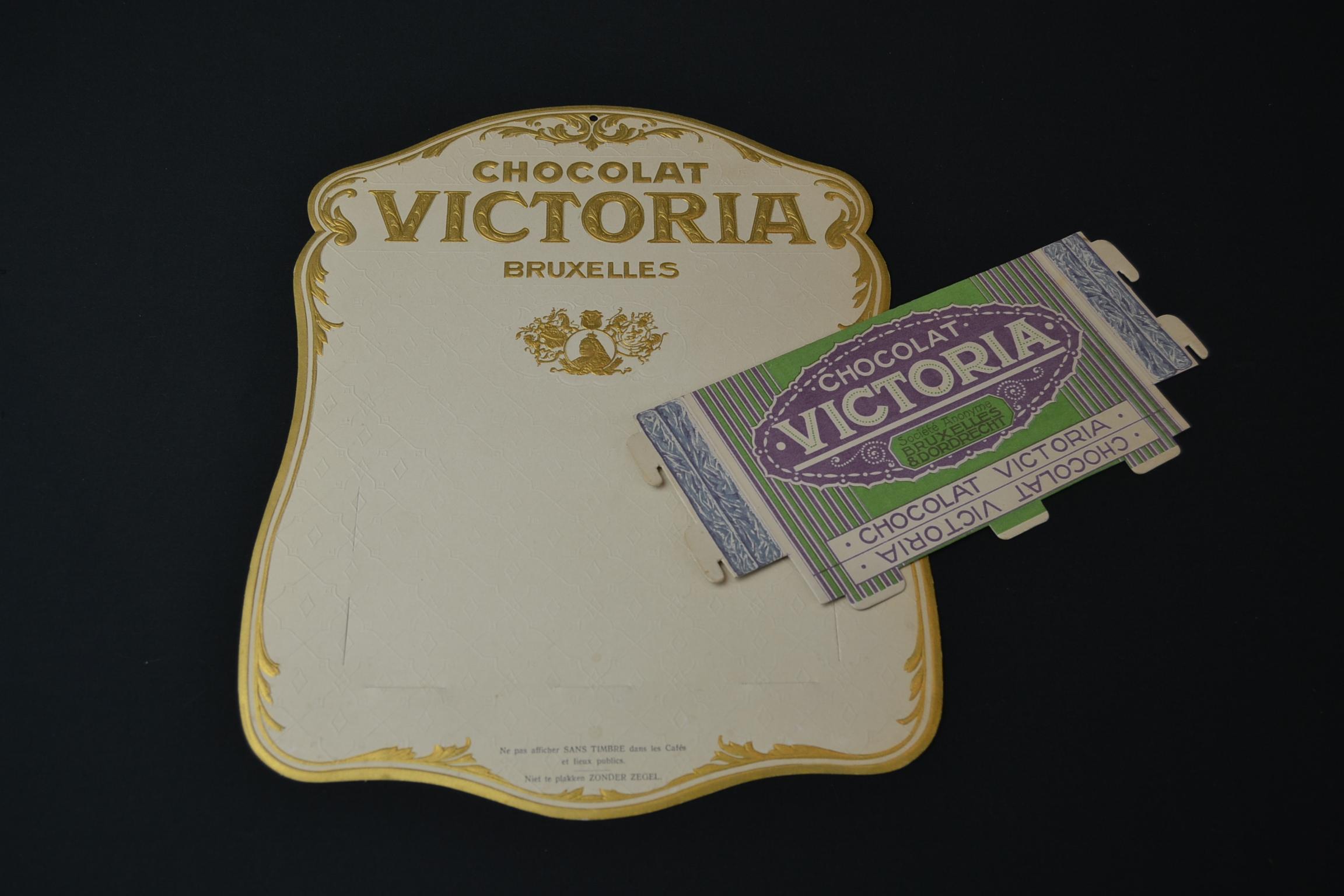 Antique Advertising Chocolat Victoria Brussels, Set of 3 1